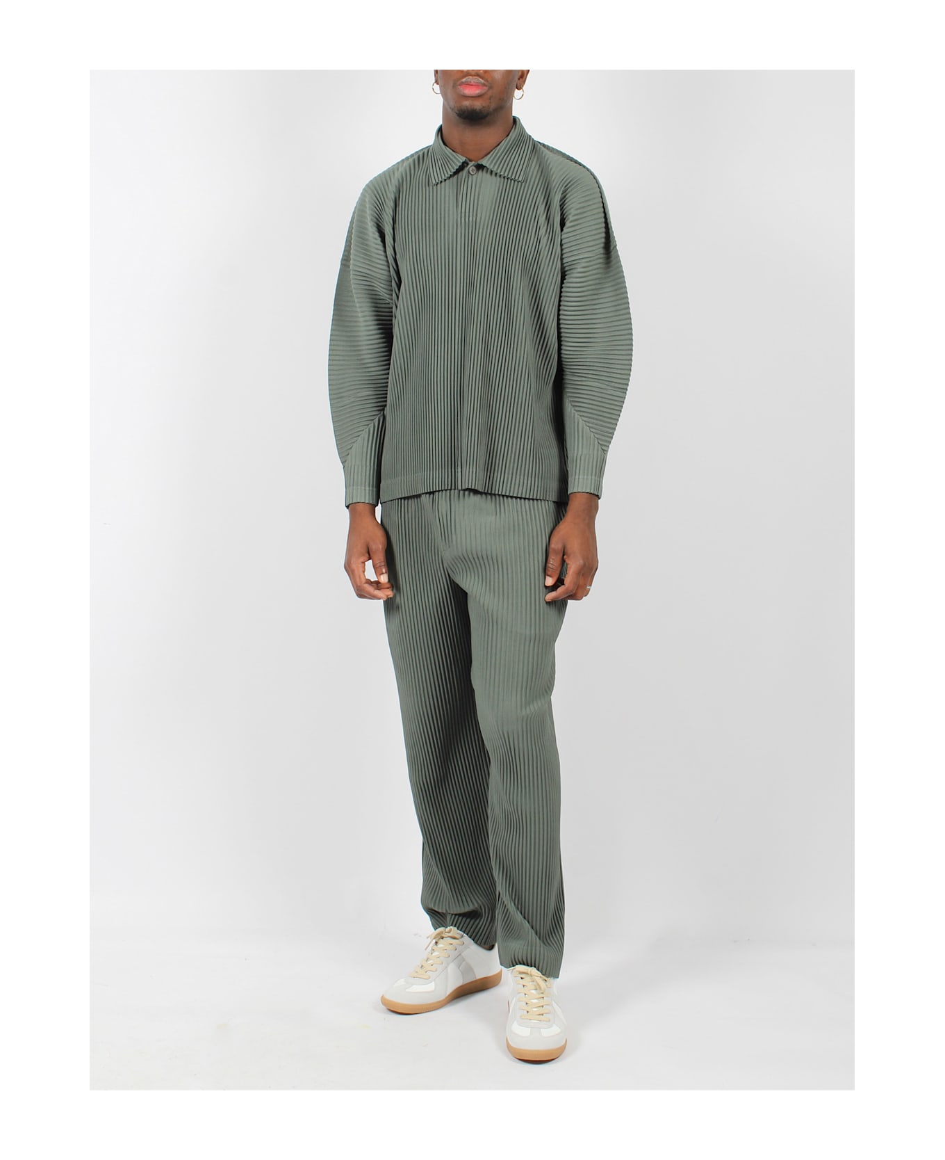 Homme Plissé Issey Miyake Straight Leg Trousers - Green