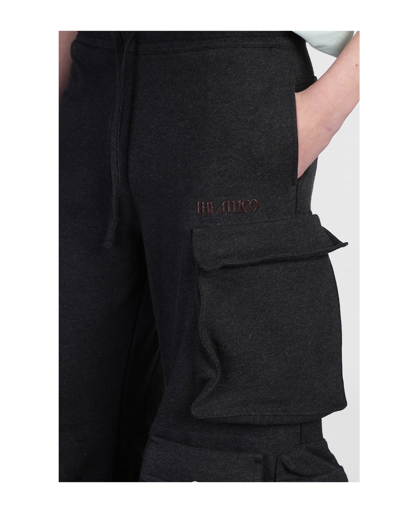 The Attico Pants In Black Cotton - black