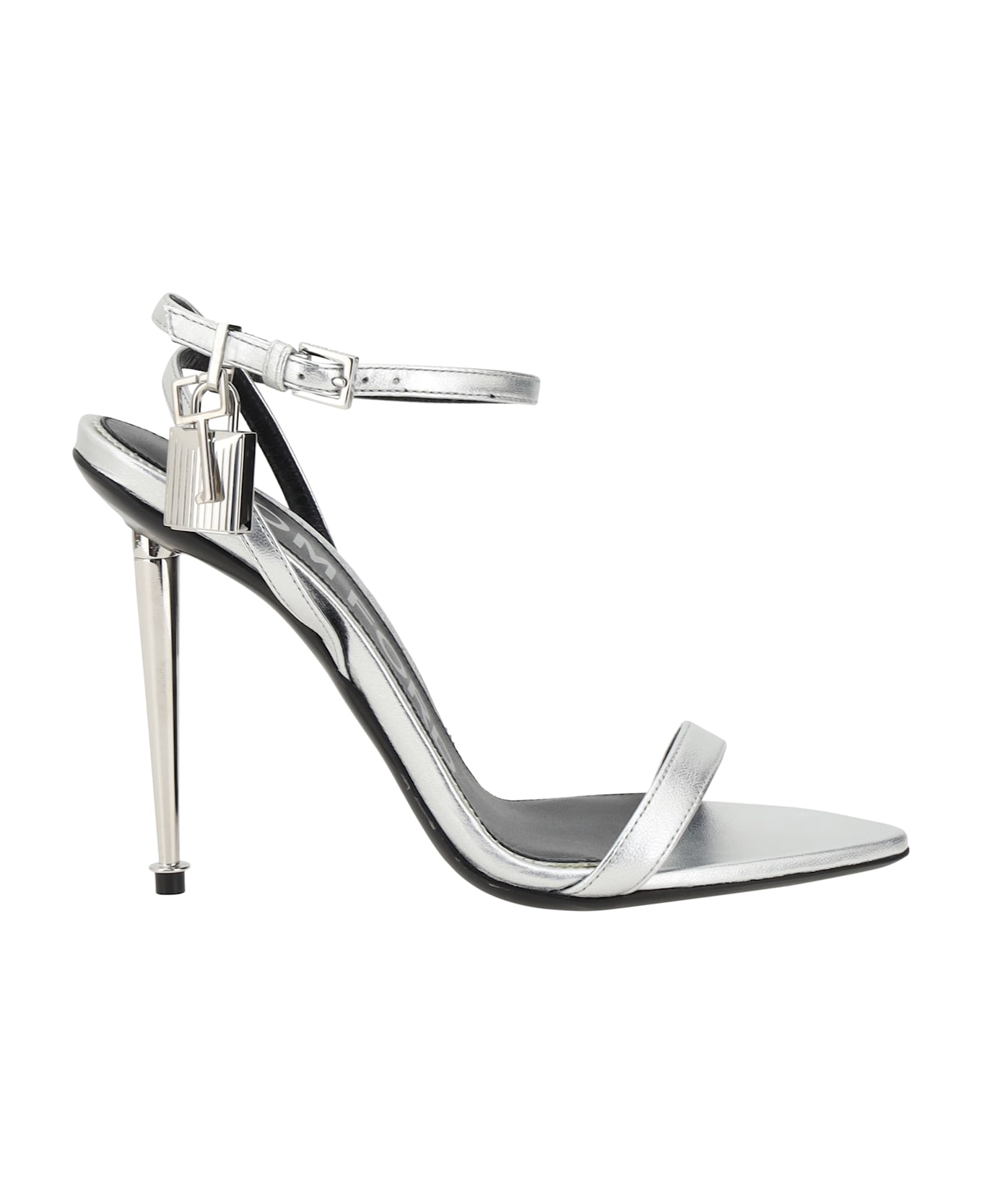 Tom Ford Lock Detail Sandals - Silver