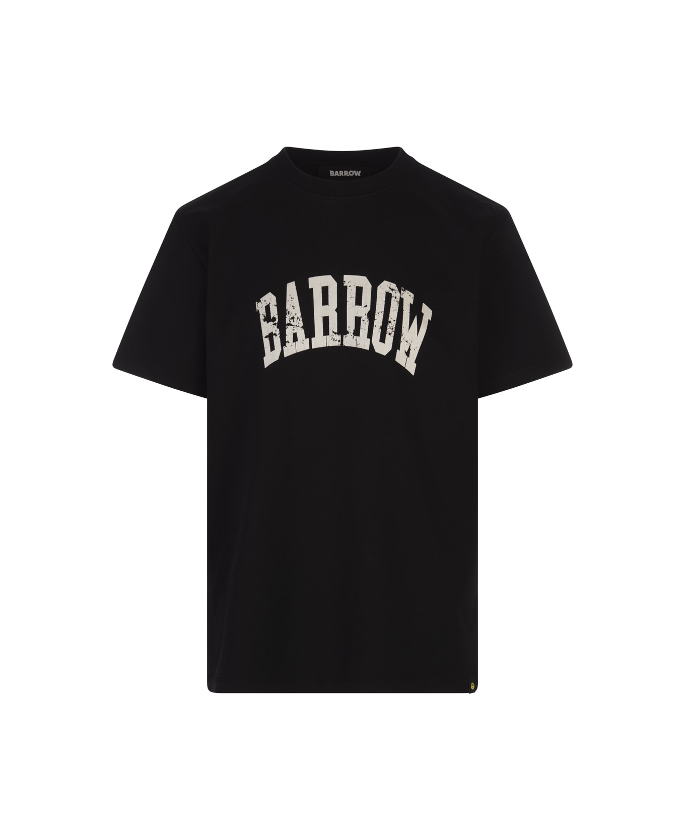 Barrow Black T-shirt With Lettering And Graphic Print With Smile - Black