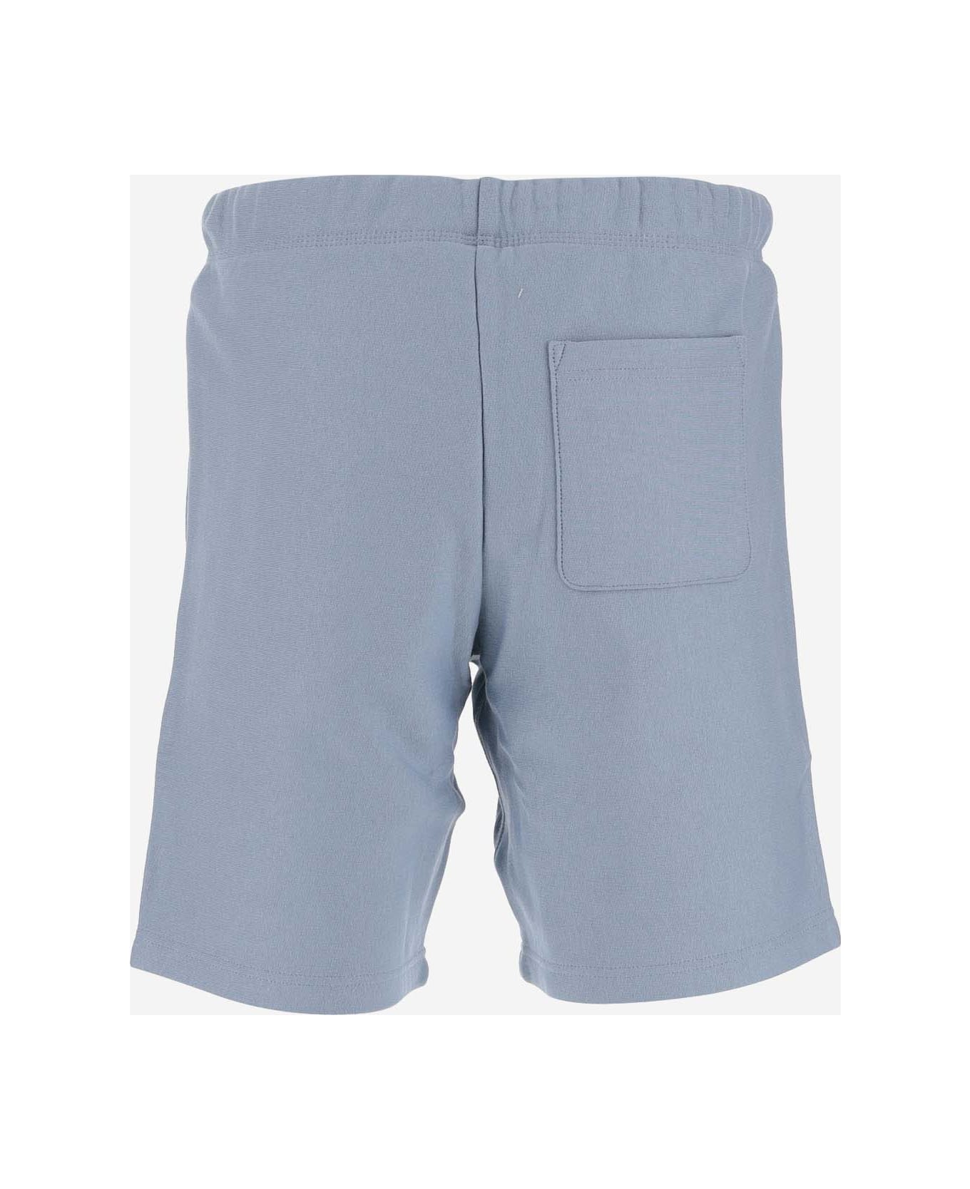 Carhartt Cotton Short Pants With Logo - Blue