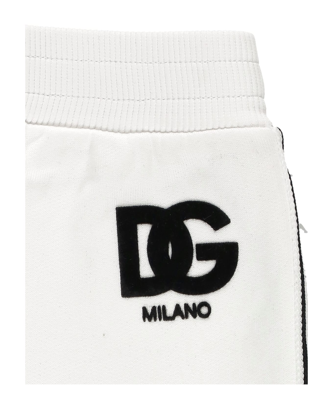 Dolce & Gabbana Sweatpants With Logo - White