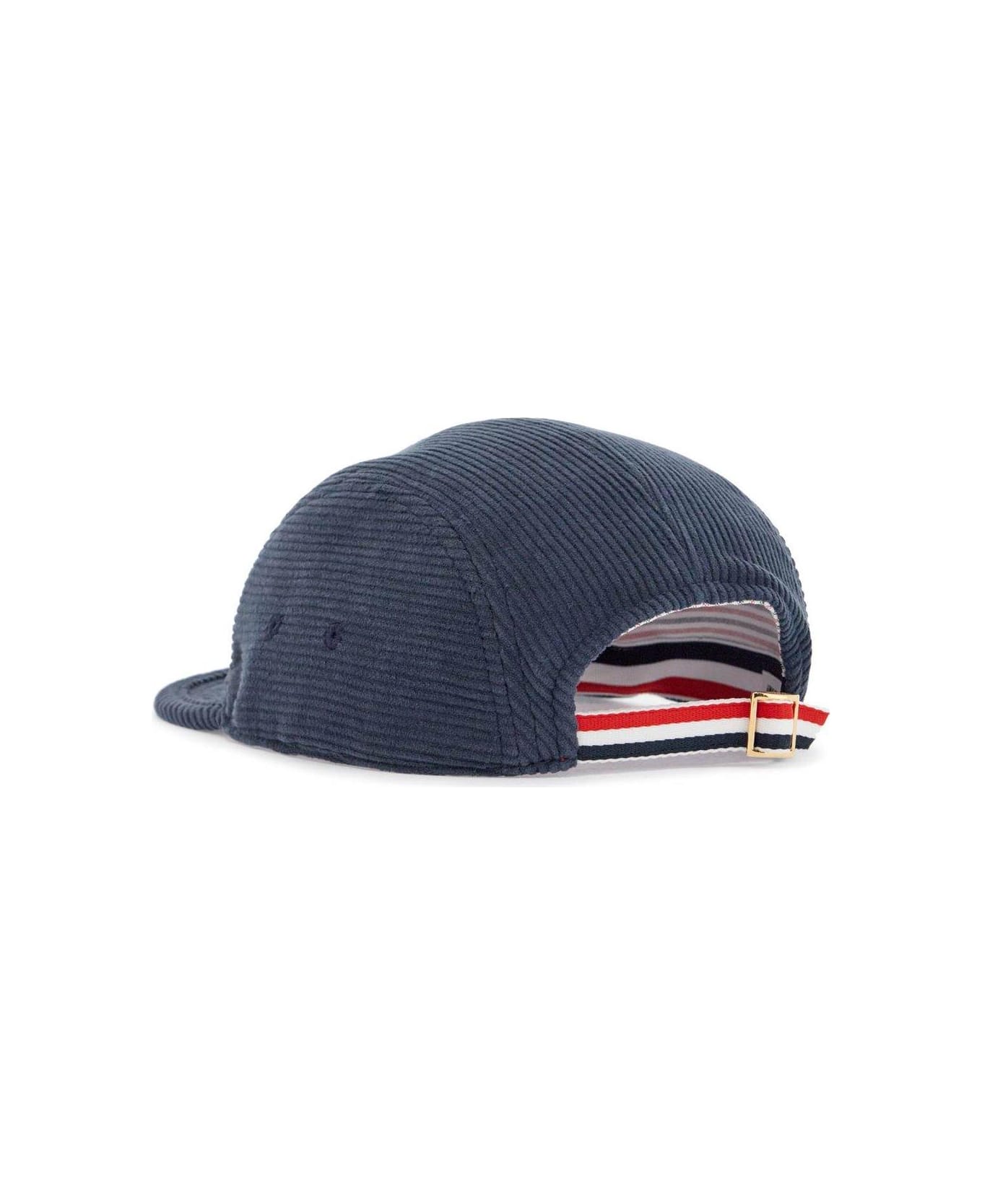Thom Browne Hector Embroidered Corduroy Baseball Cap - Navy