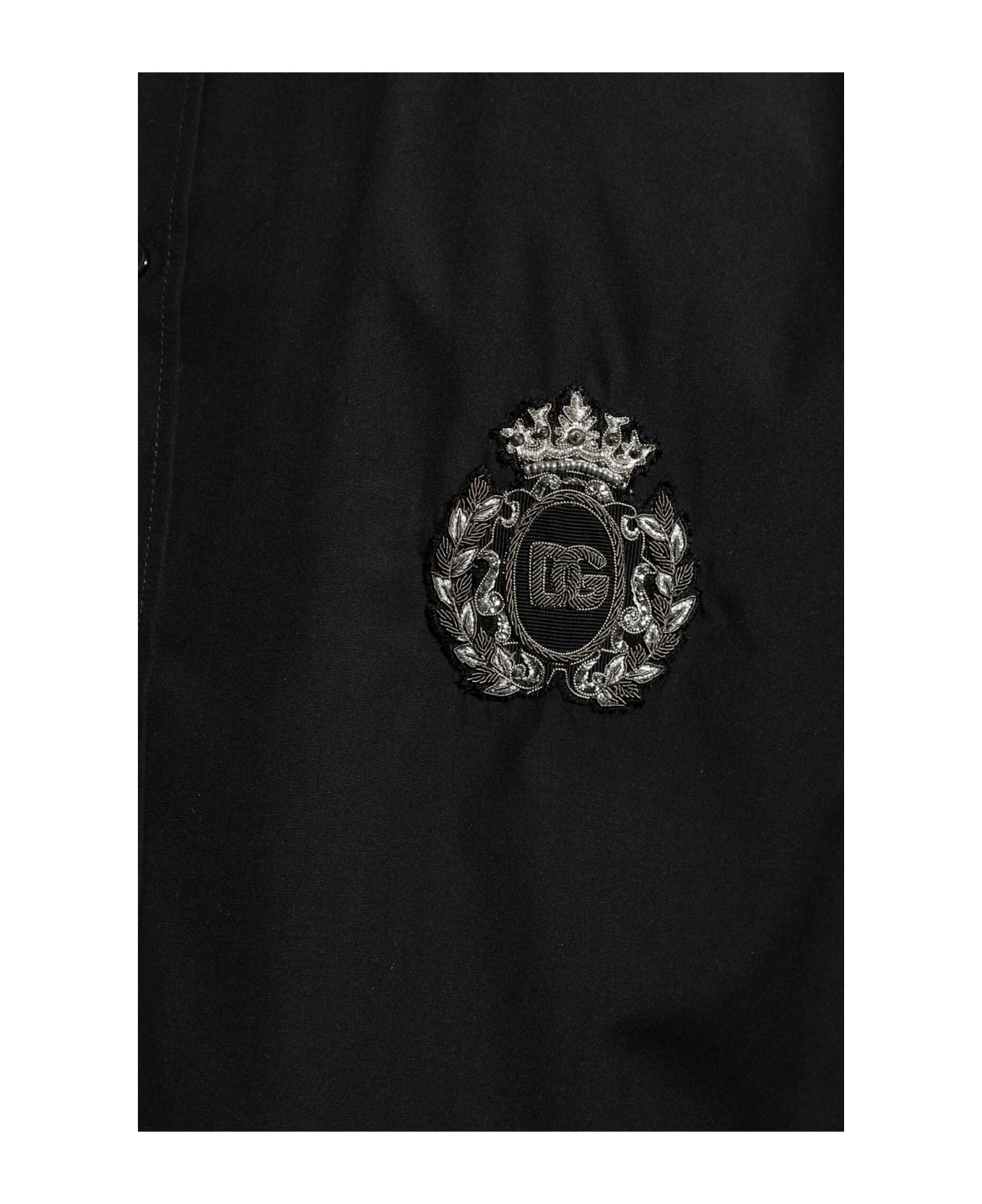 Dolce 
Gabbana Cotton Shirt With Appliqué - Black