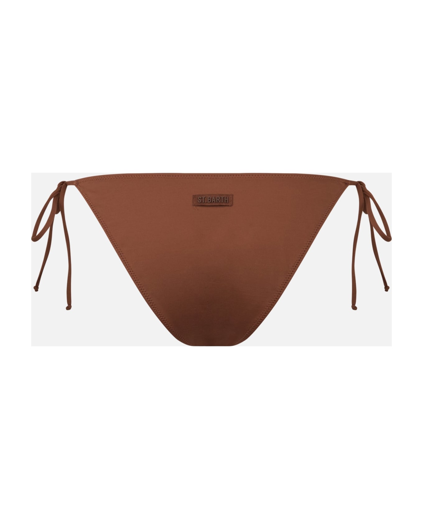 MC2 Saint Barth Woman Classic Swim Briefs Virgo With Rhinestones - BROWN