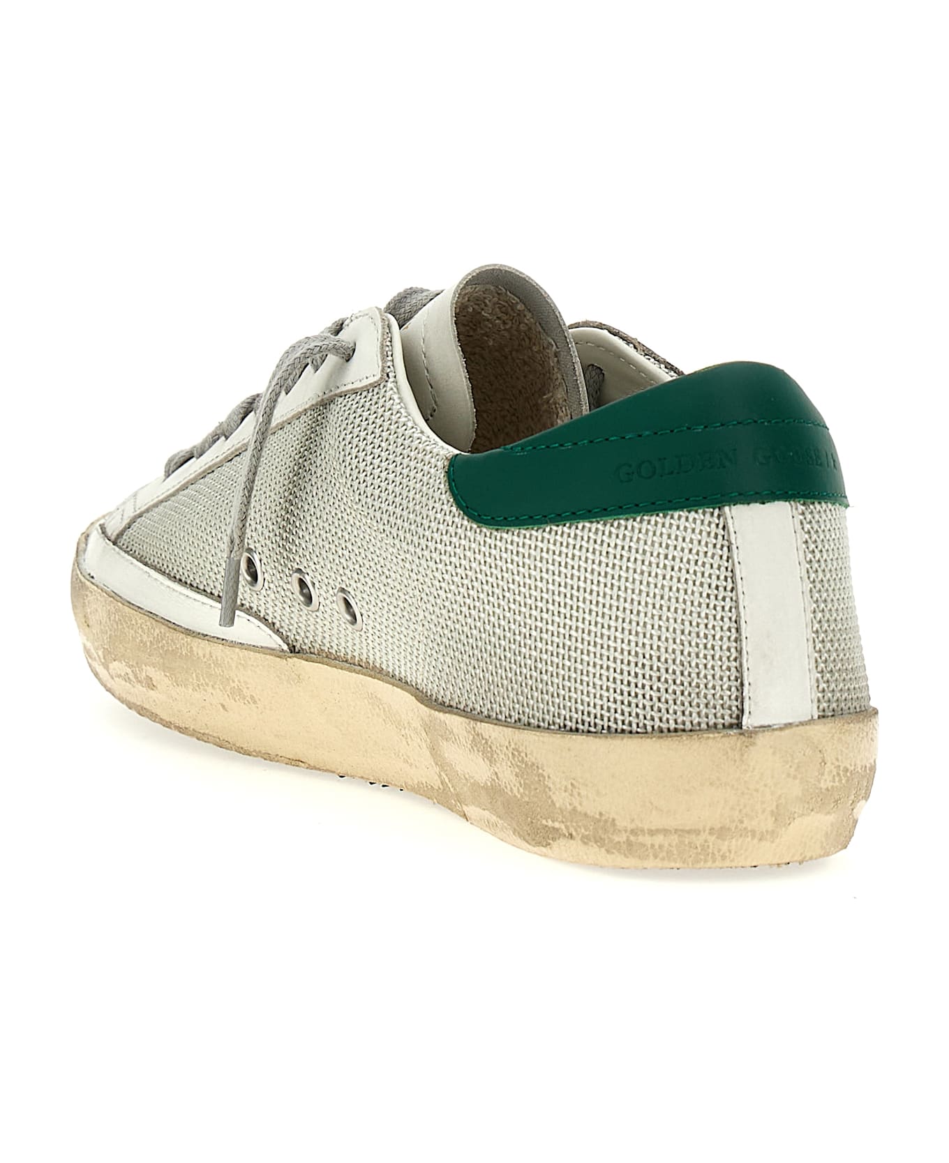 Golden Goose 'superstar' Sneakers - Light Silver/white/basalto Grey/green