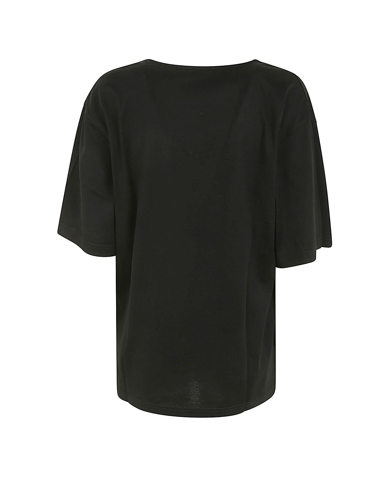 Lemaire Tie-fastened Short Sleeved T-shirt - Black Tシャツ