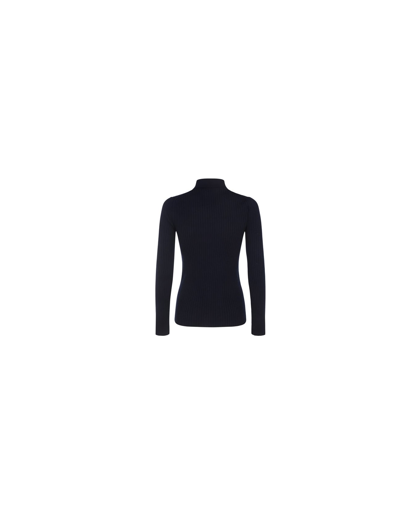 Chloé Ribbed-knit Long Sleeved Top - Blue