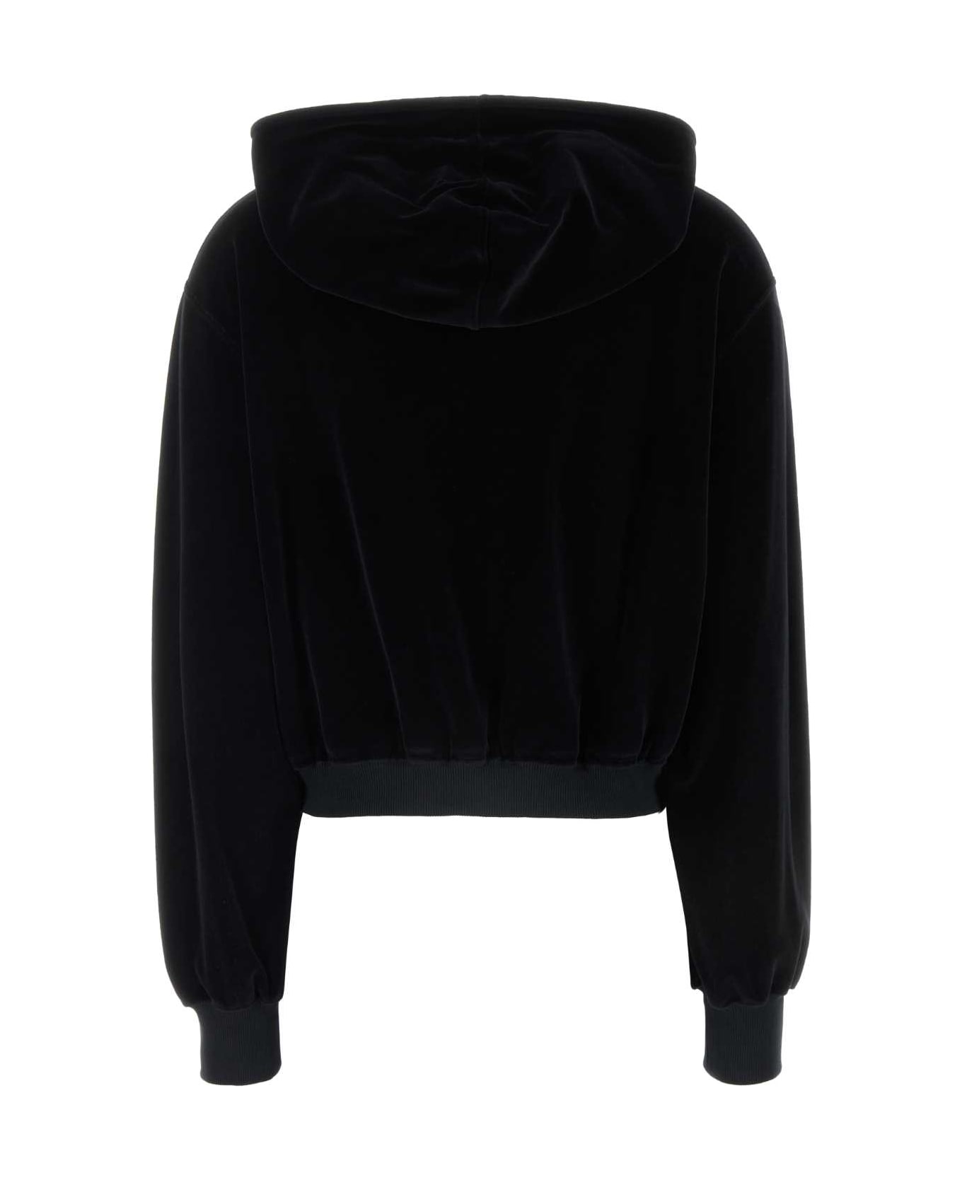 Dolce & Gabbana Black Chenille Sweatshirt - NERO