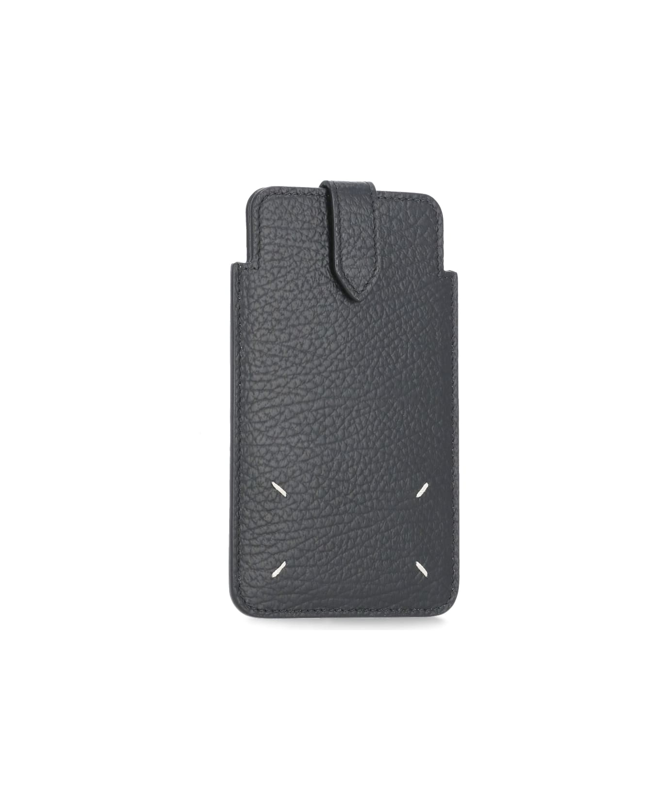 Maison Margiela Leather Cell Phone Holder - Black
