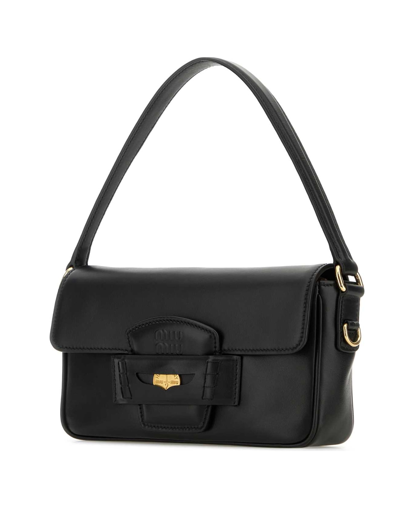 Miu Miu Black Leather Handbag - NERO