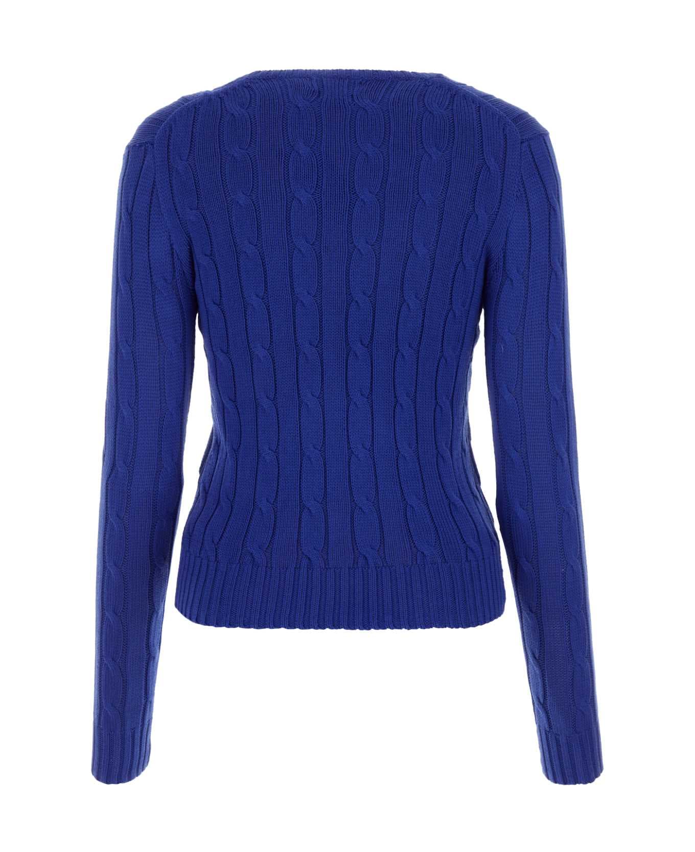 Polo Ralph Lauren Electric Blue Cotton Sweater - RUGBYROYAL ニットウェア