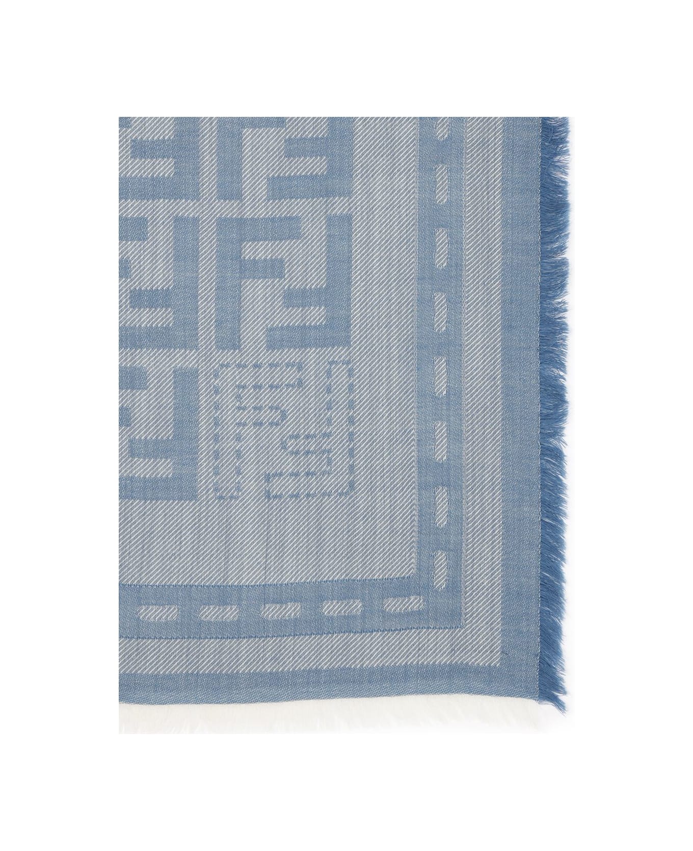 Fendi Jacquard Shawl - Blue