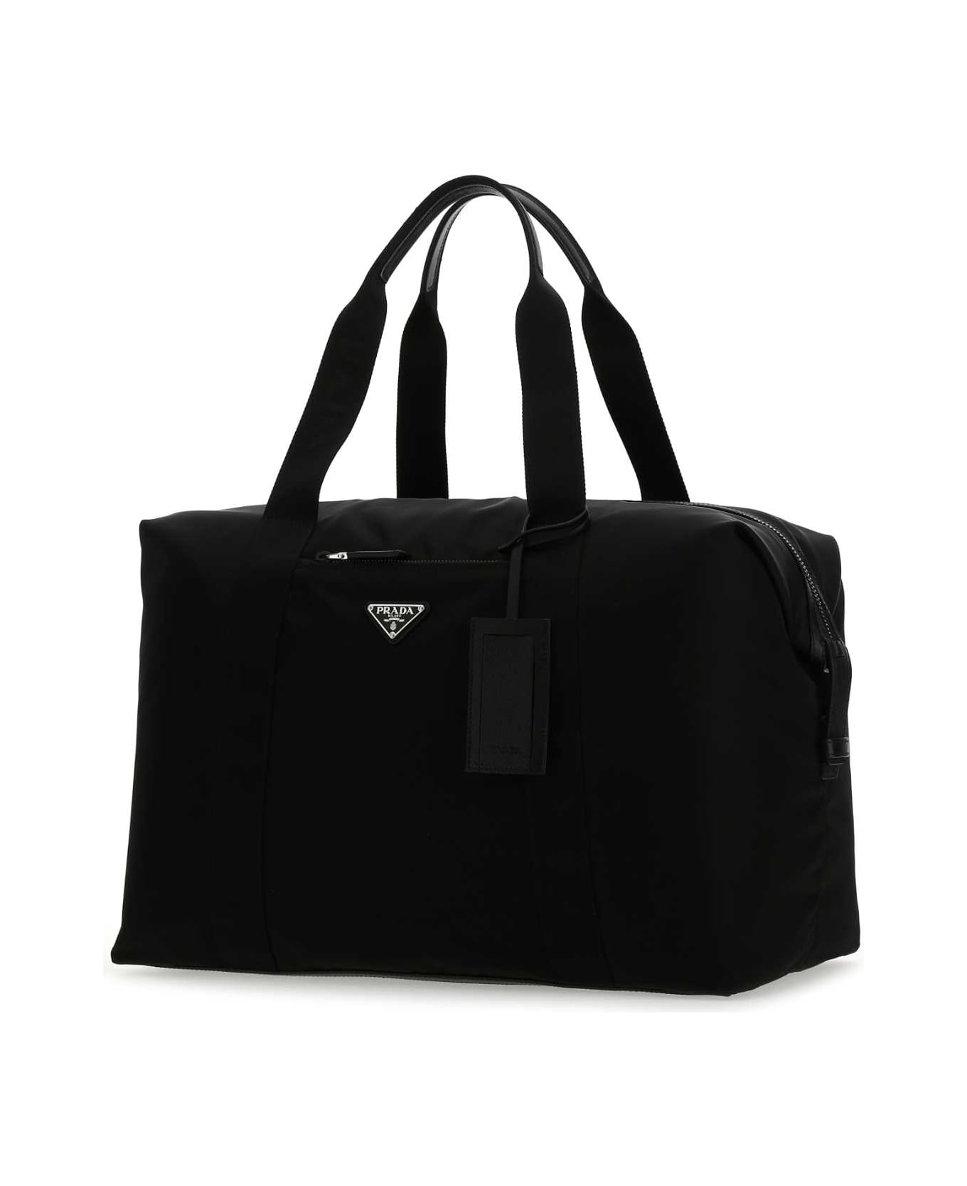 Prada Black Nylon Travel Bag - NERO