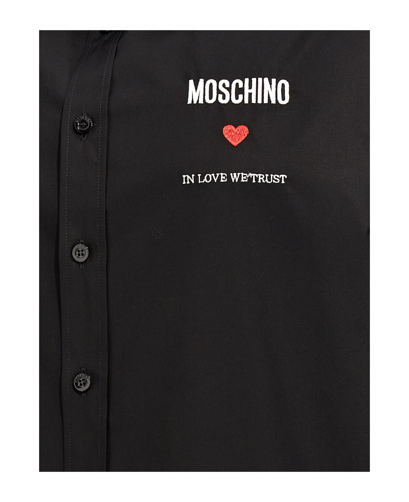 Moschino 'in Love We Trust' Shirt - Black   シャツ