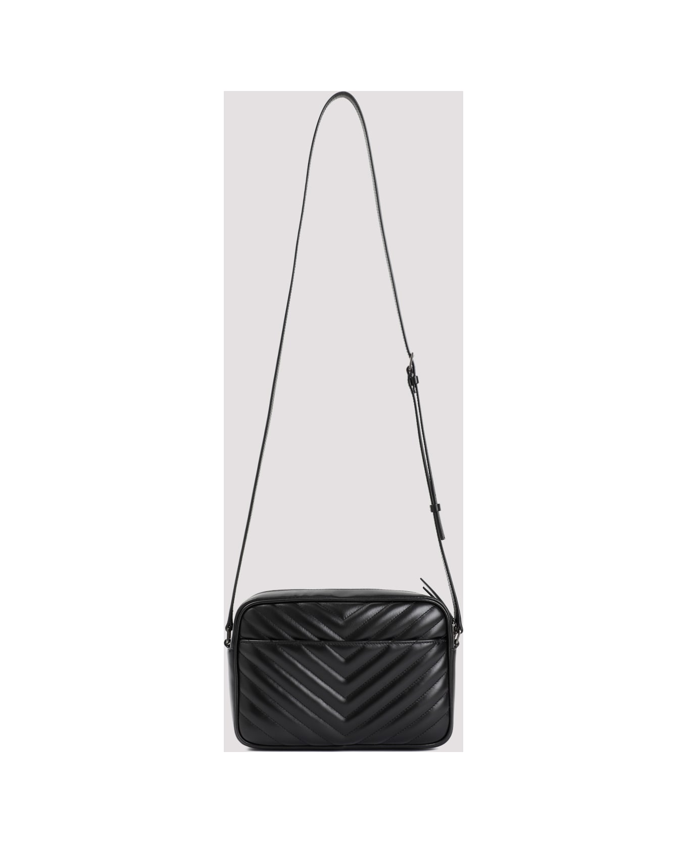Saint Laurent Ysl Matelassé Leather Shoulder Bag - Nero