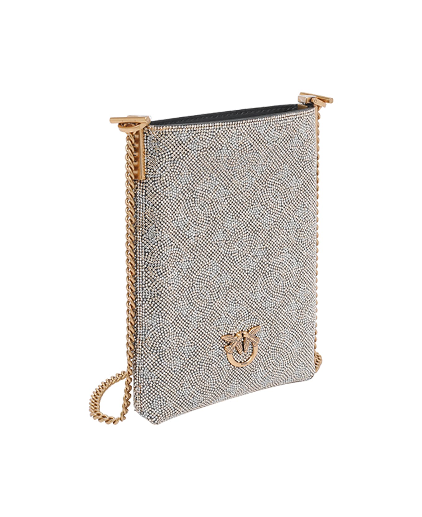 Pinko Strass Monogram Phone Cover - Golden