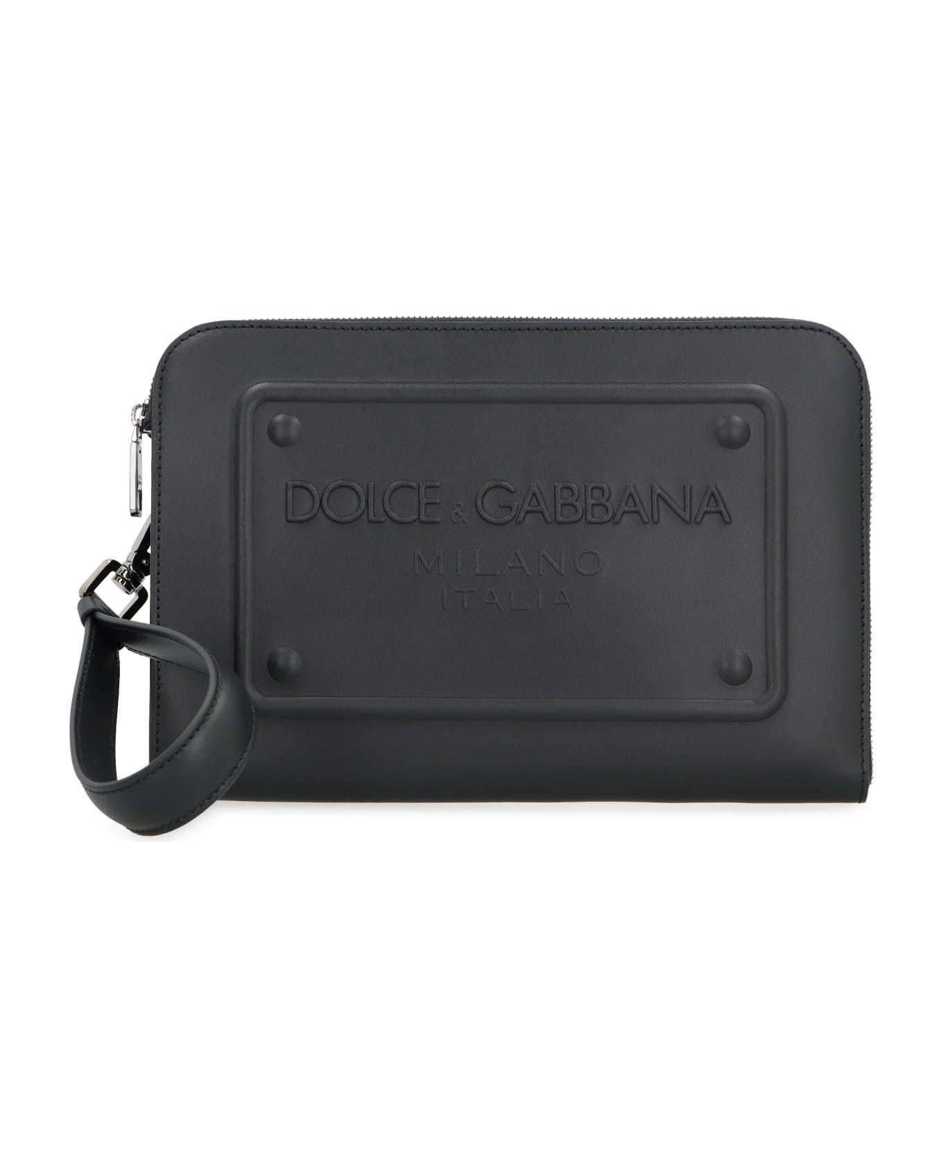 Dolce & Gabbana Leather Clutch - black