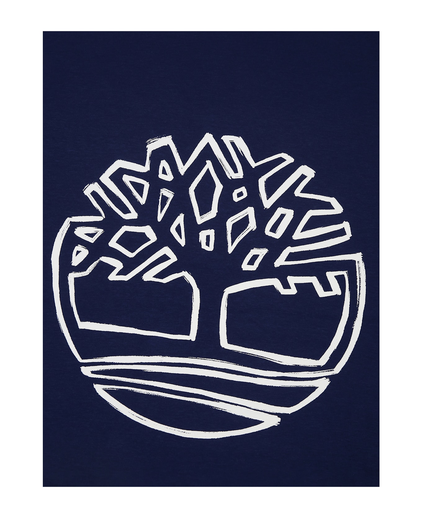 Timberland Blue Blanket For Baby Boy With Tree - Blue