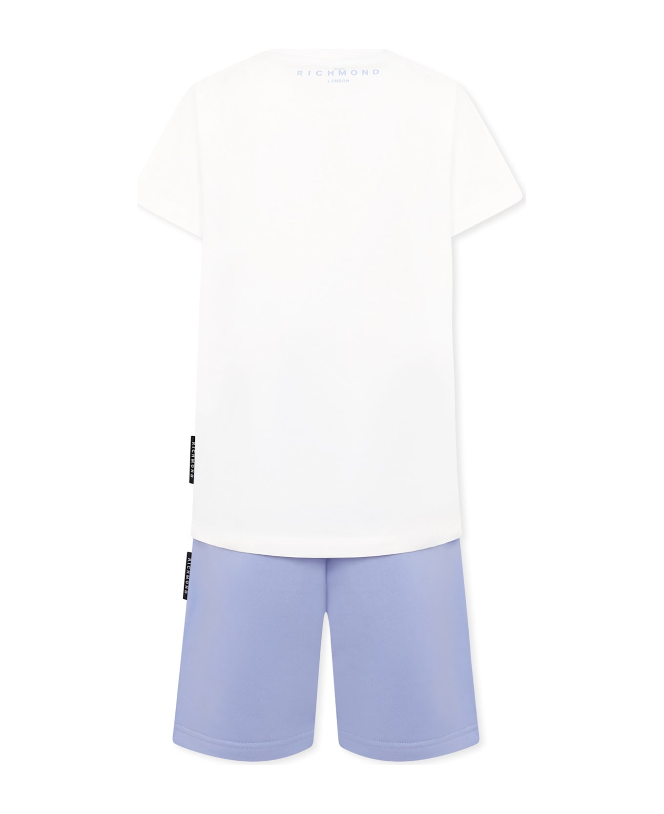Richmond Black Suit For Boy With Logo - White
