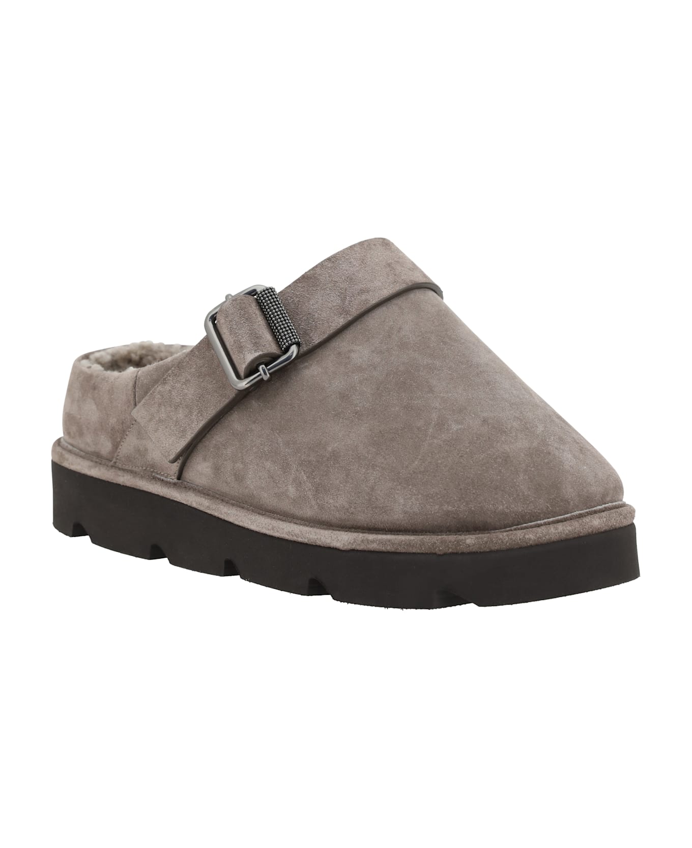 Brunello Cucinelli Fur Sabot