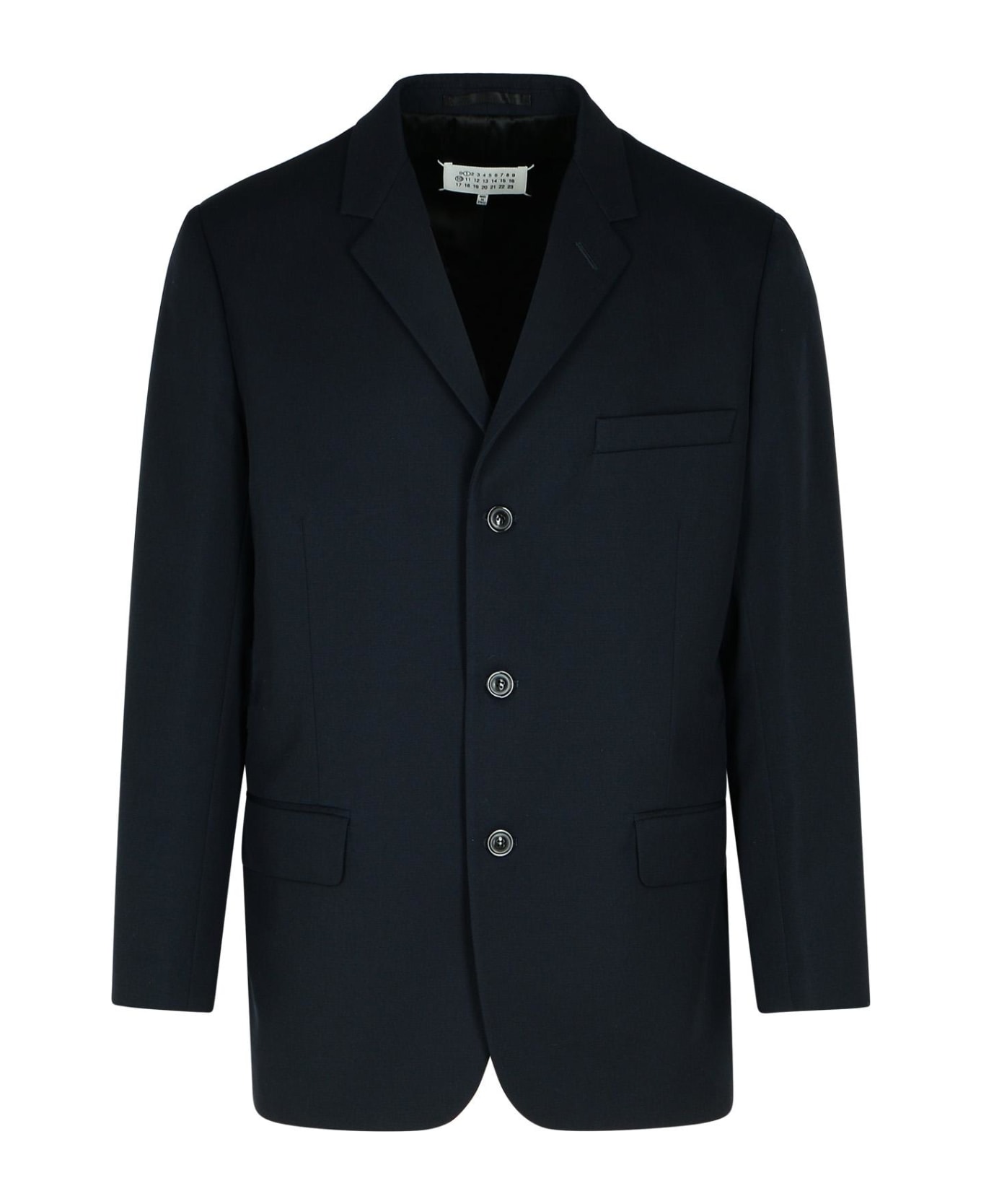 Maison Margiela Navy Virgin Wool Blazer - Navy