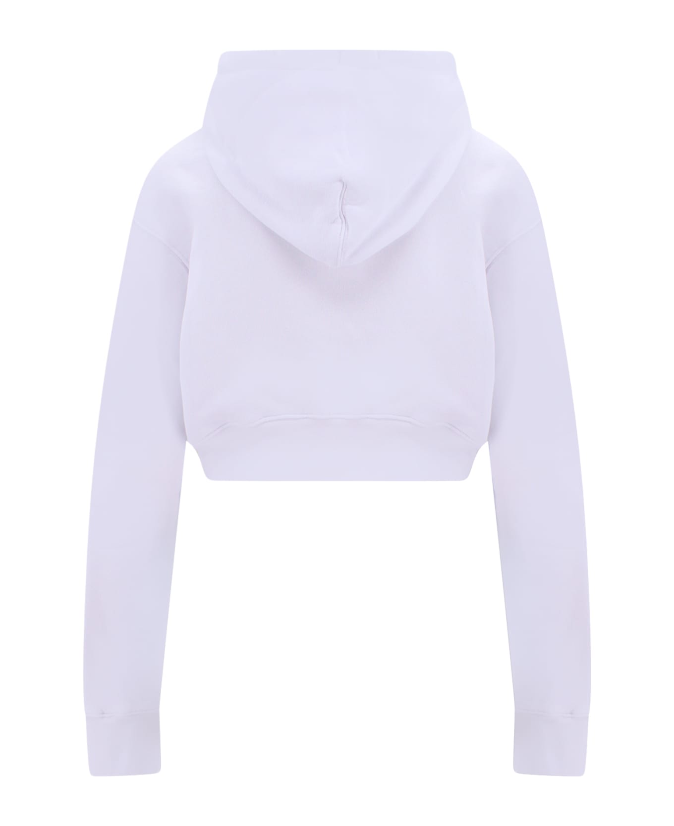 Off-White Cropped Hoodie - White