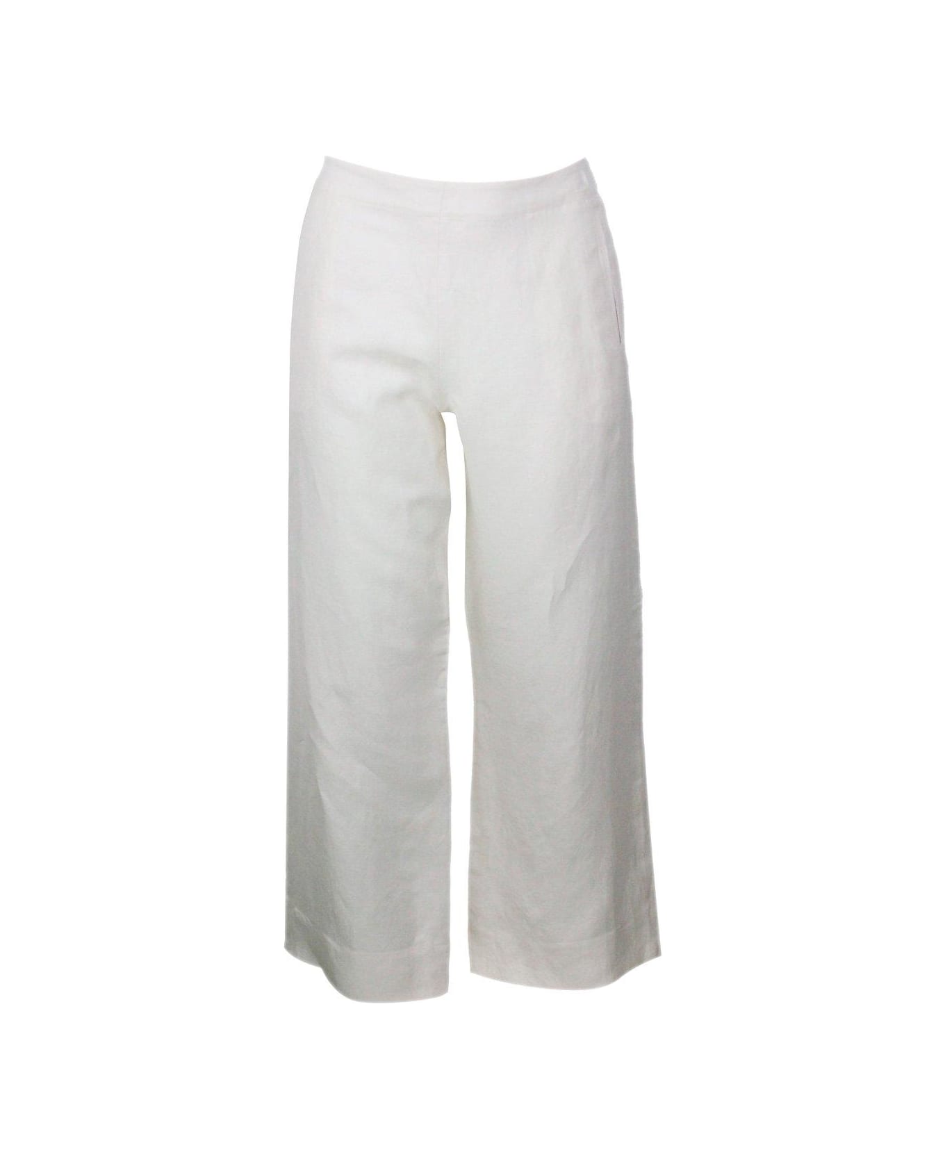 Fabiana Filippi Elasticated Waistband Wide-leg Trousers - BIANCO BURRO