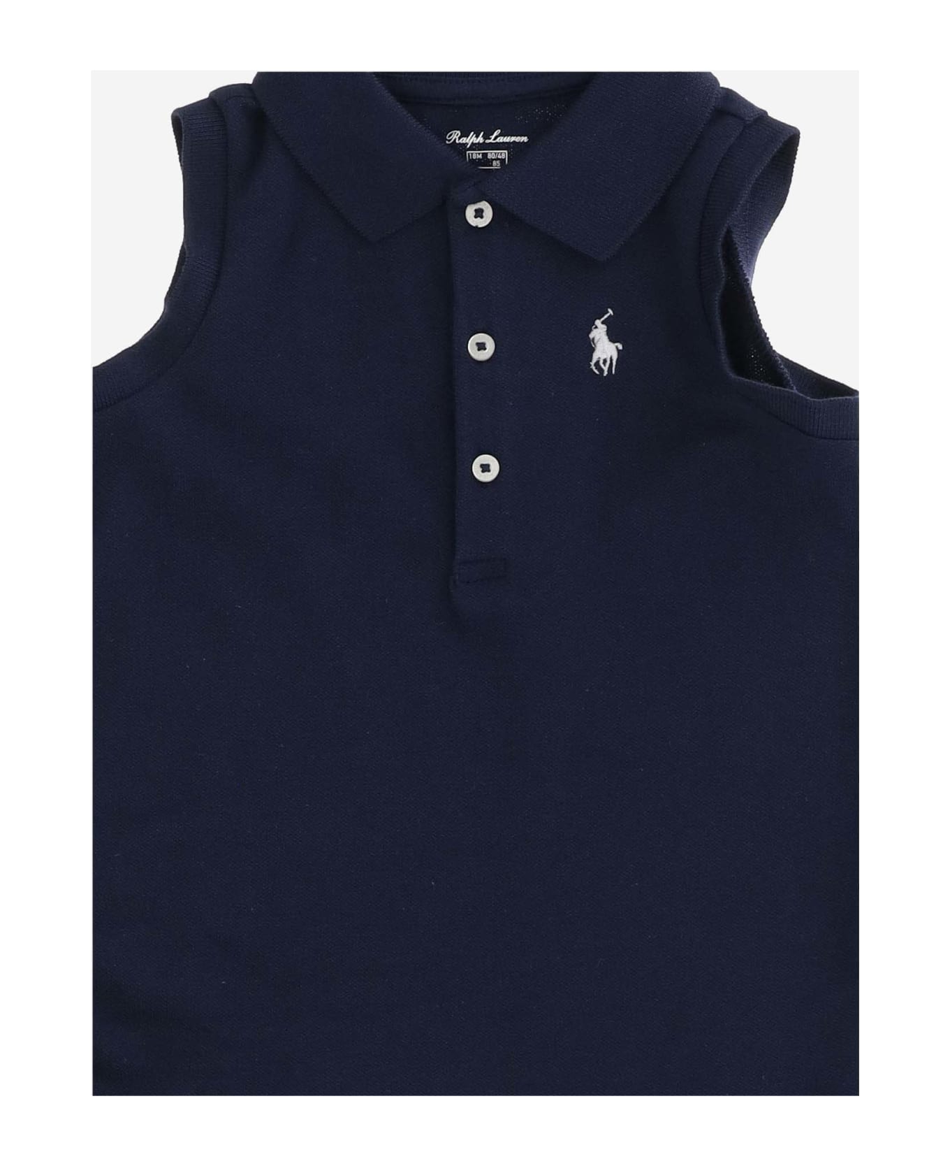Polo Ralph Lauren Stretch Cotton Two-piece Set With Logo - Blue ワンピース＆ドレス