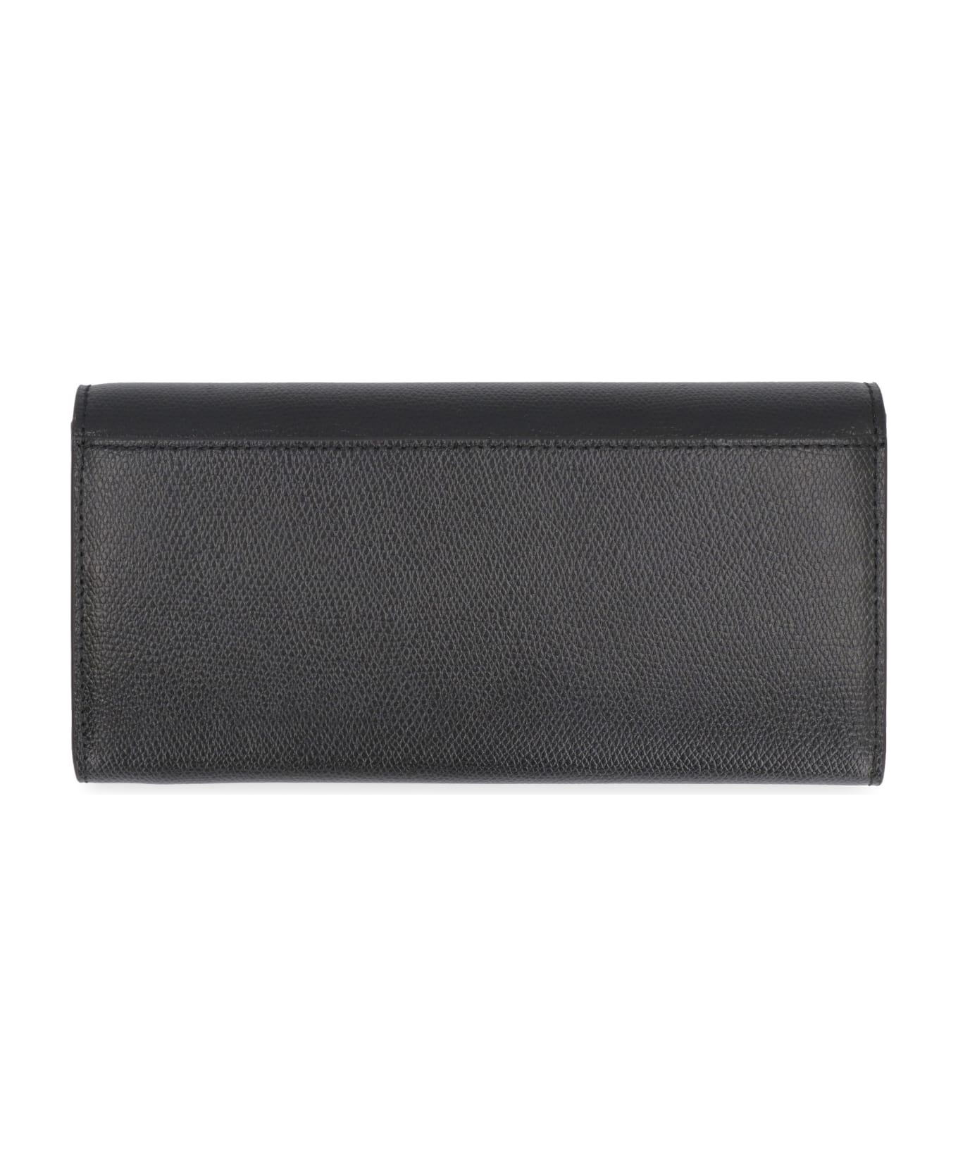 Furla Camelia Leather Continental Wallet - black 財布
