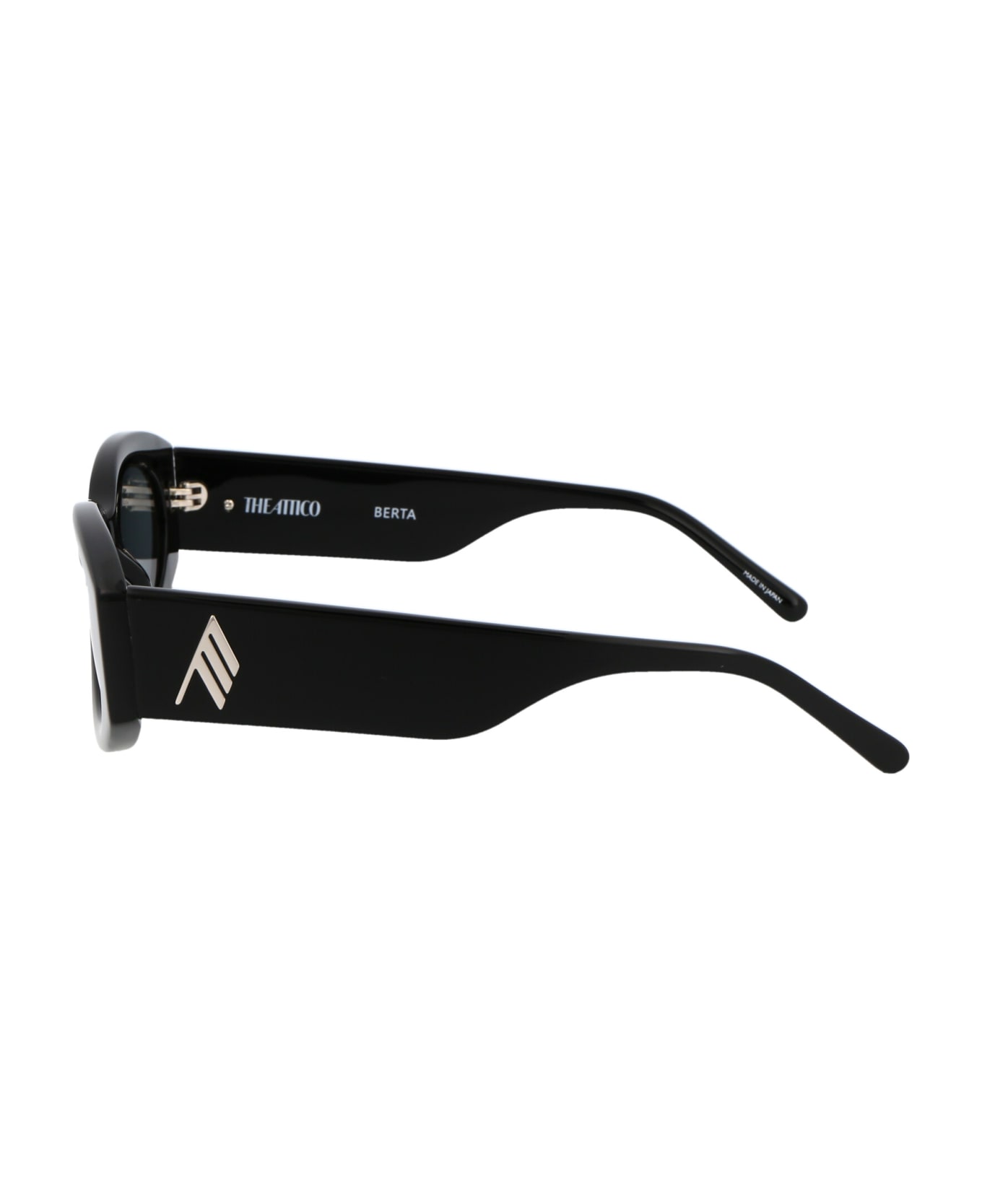 The Attico Berta Sunglasses - BLACK/SILVER/GREY