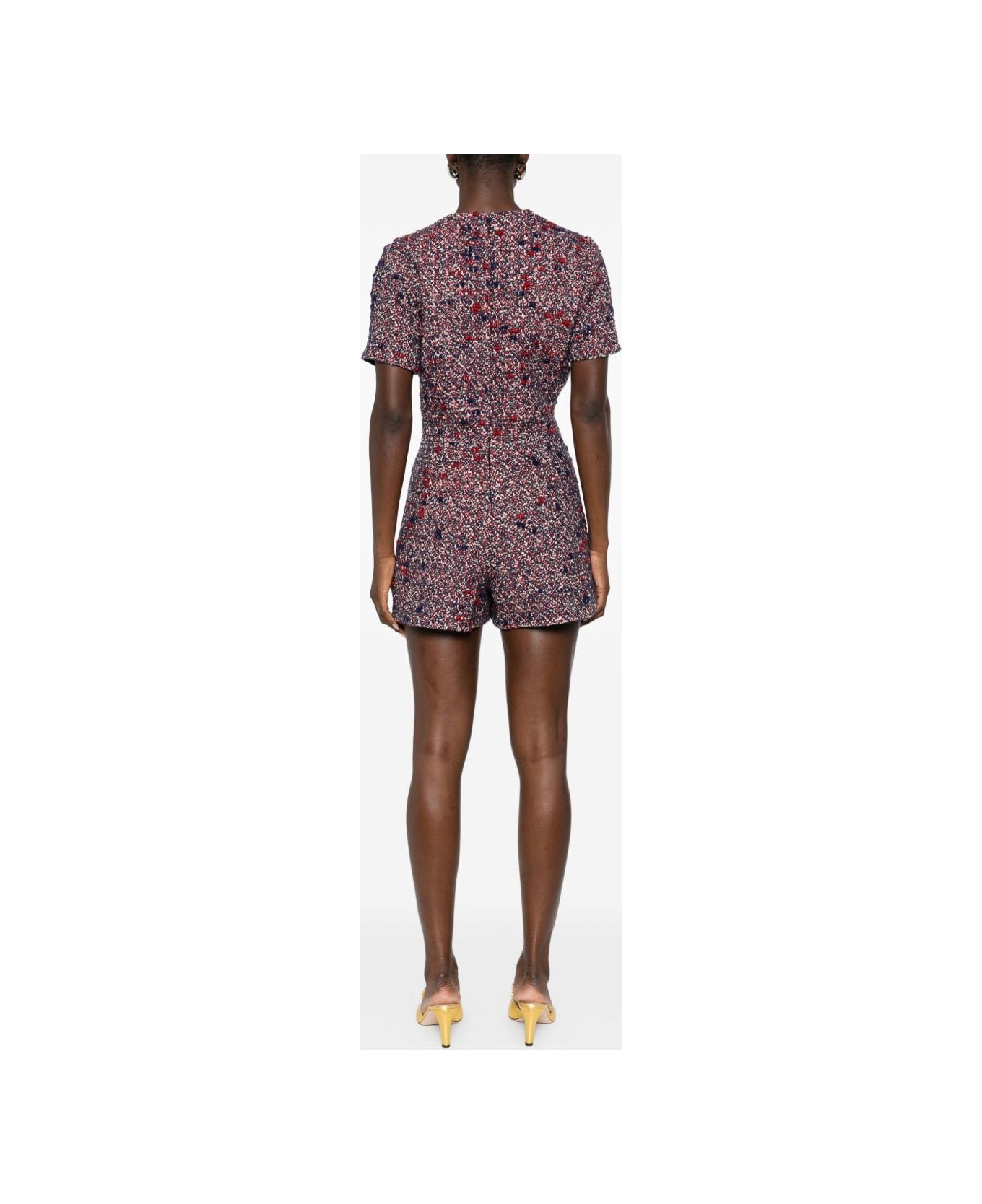 Gucci Bouclé Wool Short Jumpsuit - Blue