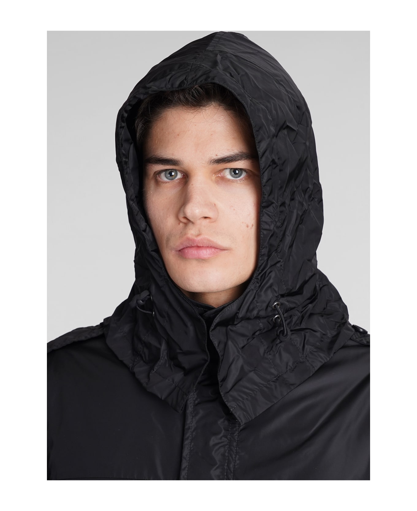 Aspesi Giub. Minifield Vent Casual Jacket In Black Polyamide - black