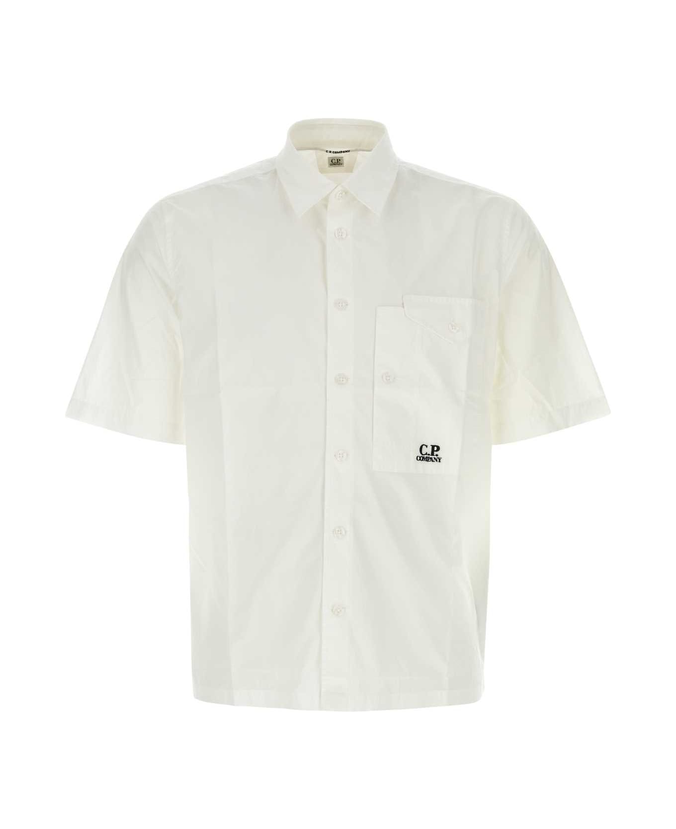 C.P. Company White Cotton Shirt - GAUZEWHITE