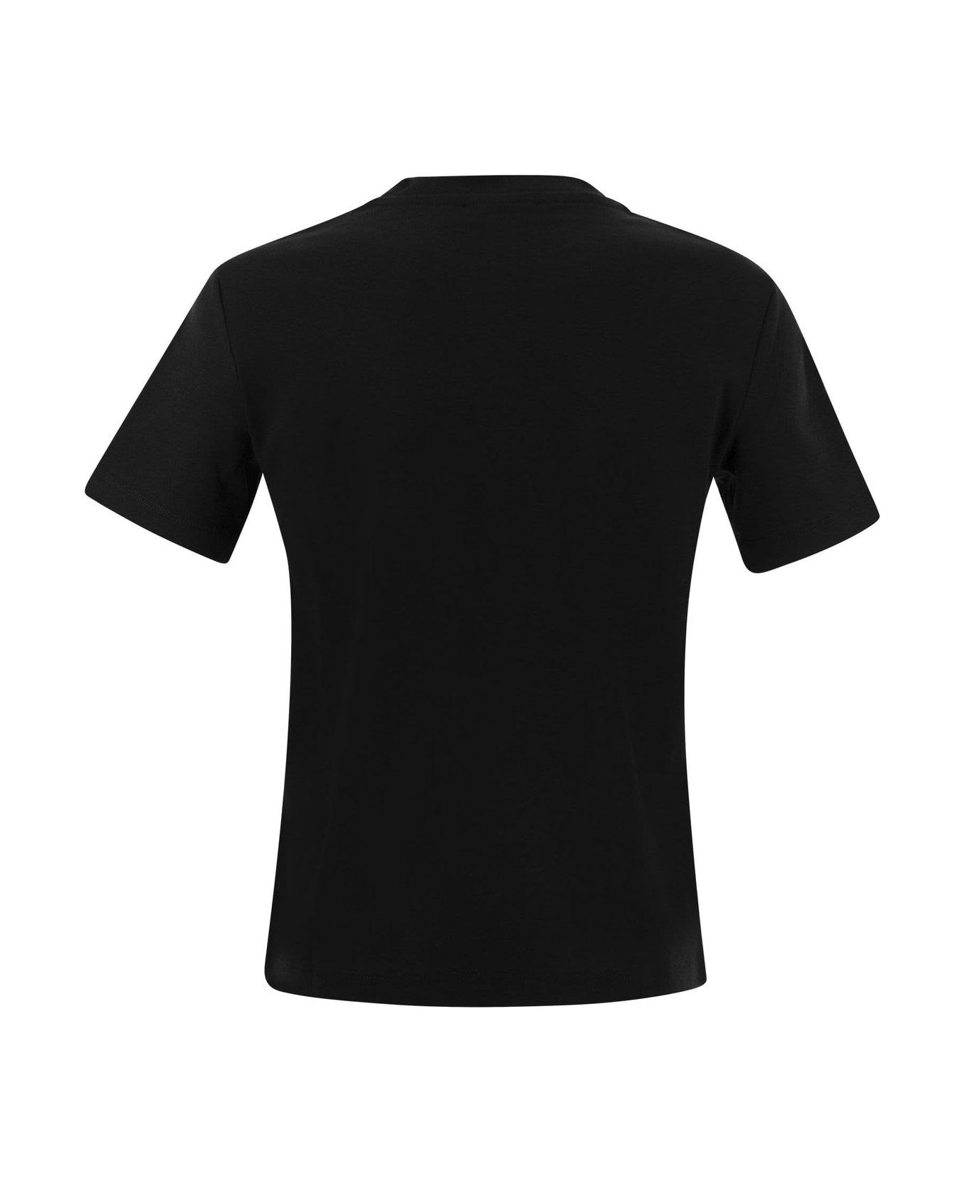 'S Max Mara Crewneck Short-sleeved T-shirt - BLACK Tシャツ