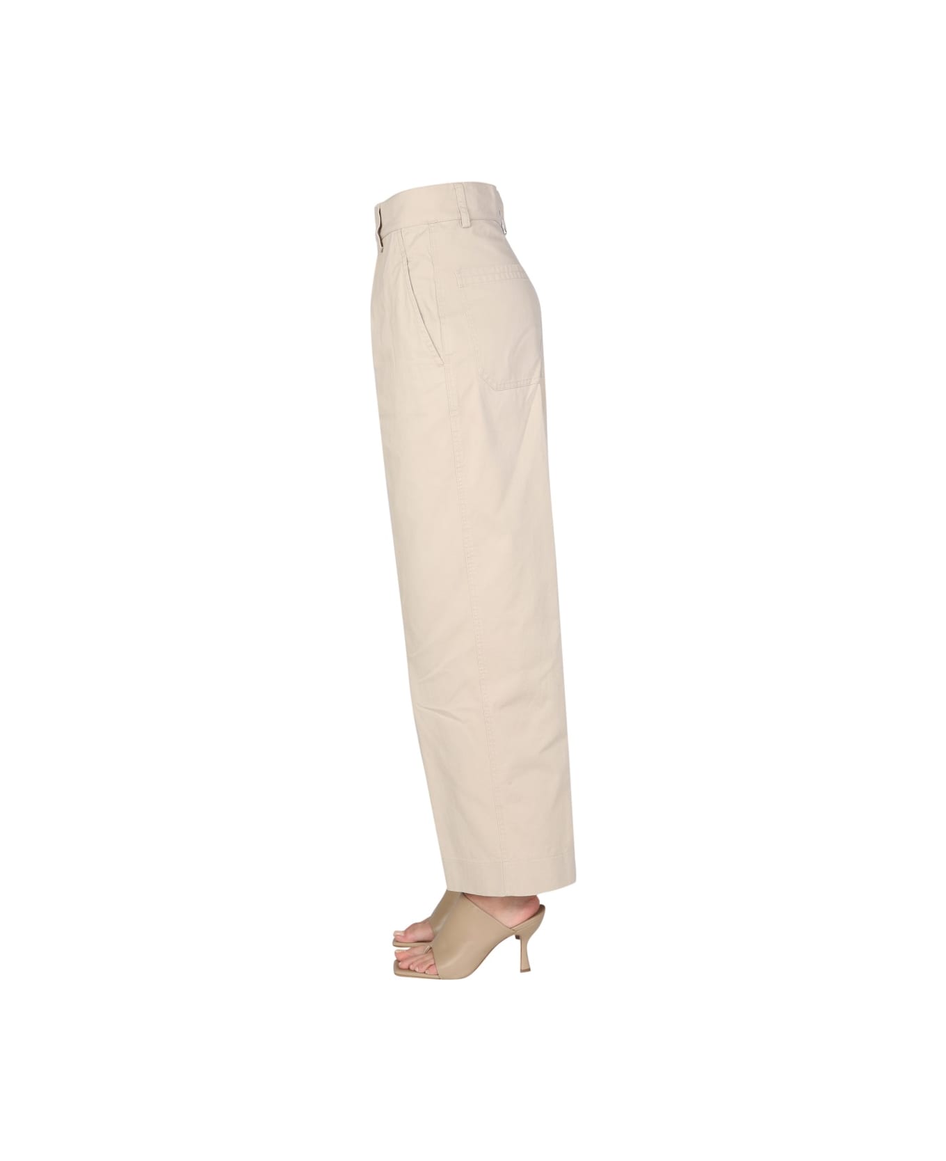Aspesi Straight Leg trousers pleated - BEIGE
