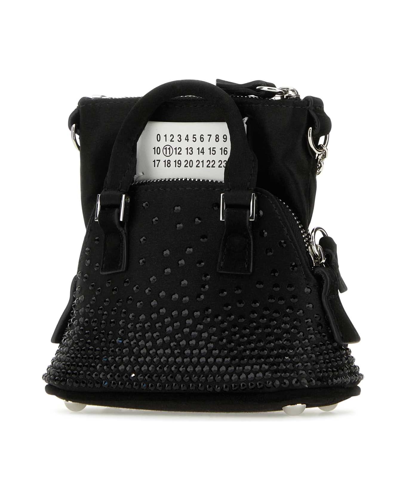 Maison Margiela Black Satin Baby 5ac Classique Handbag - BLACK