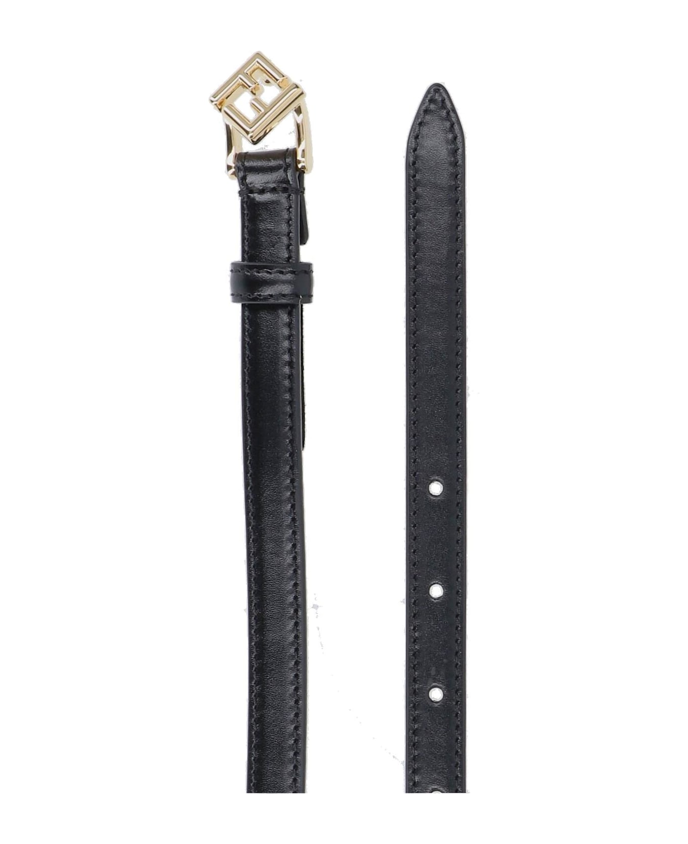 Fendi Thin Belt 'ff Diamonds' - Black