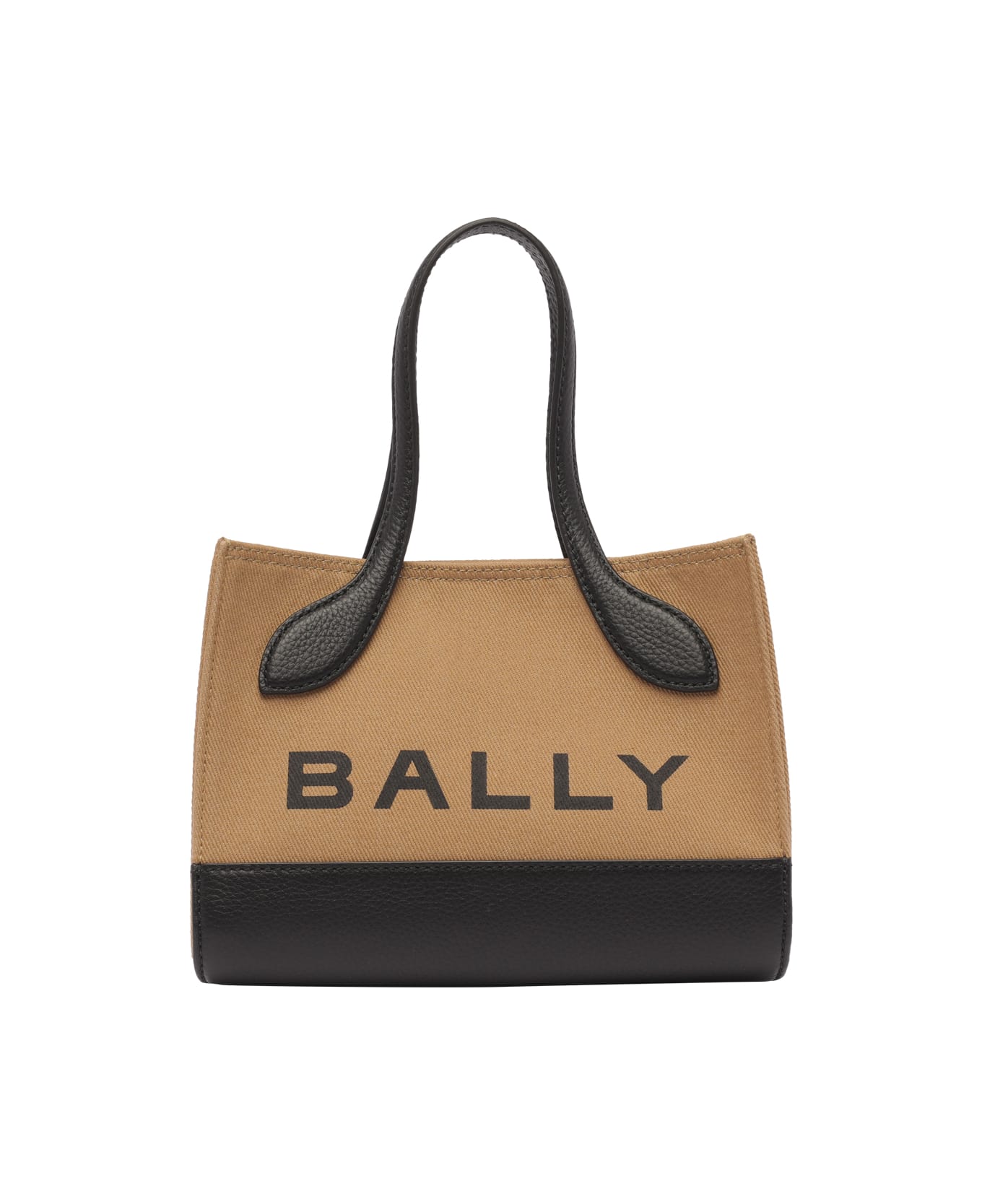 Bally Logo Tote Bag - Sand/black+oro