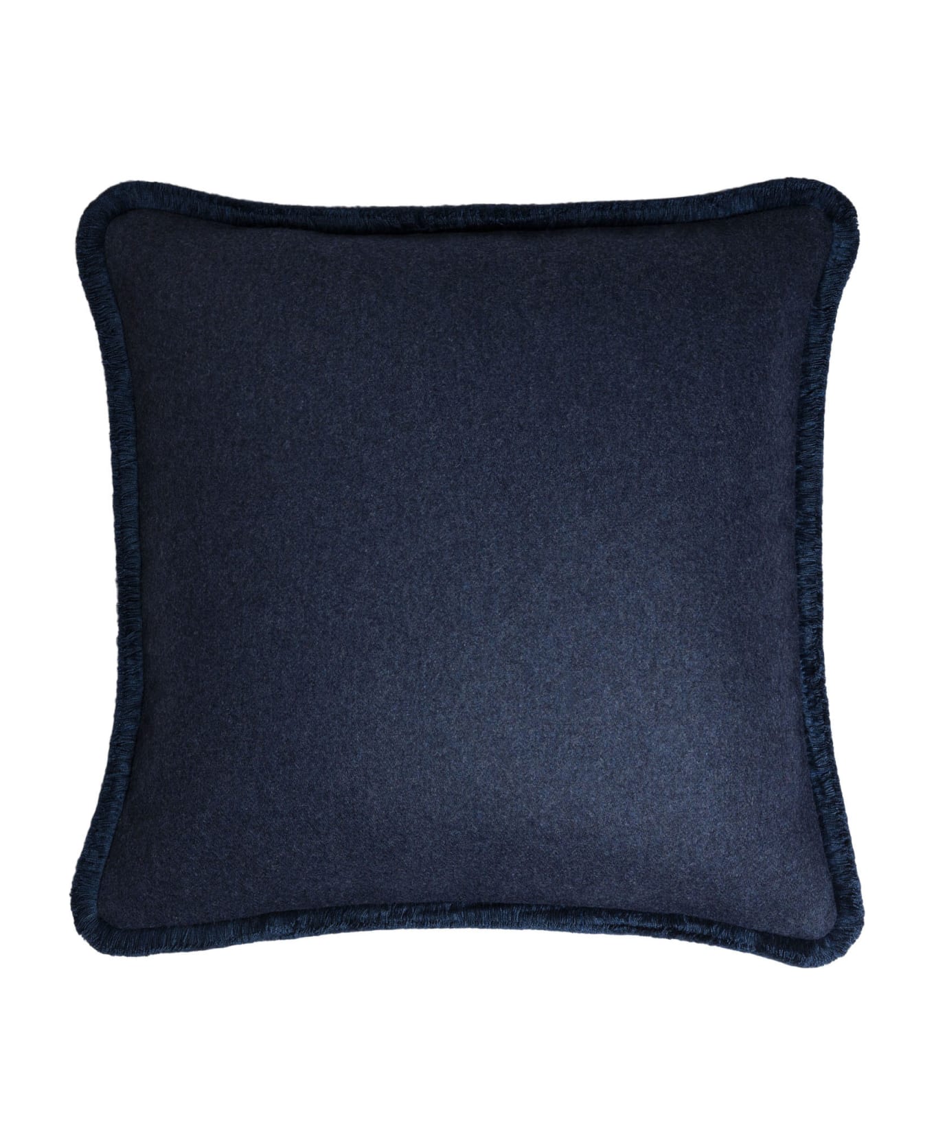 Lo Decor Wool Happy Pillow - blue/blue