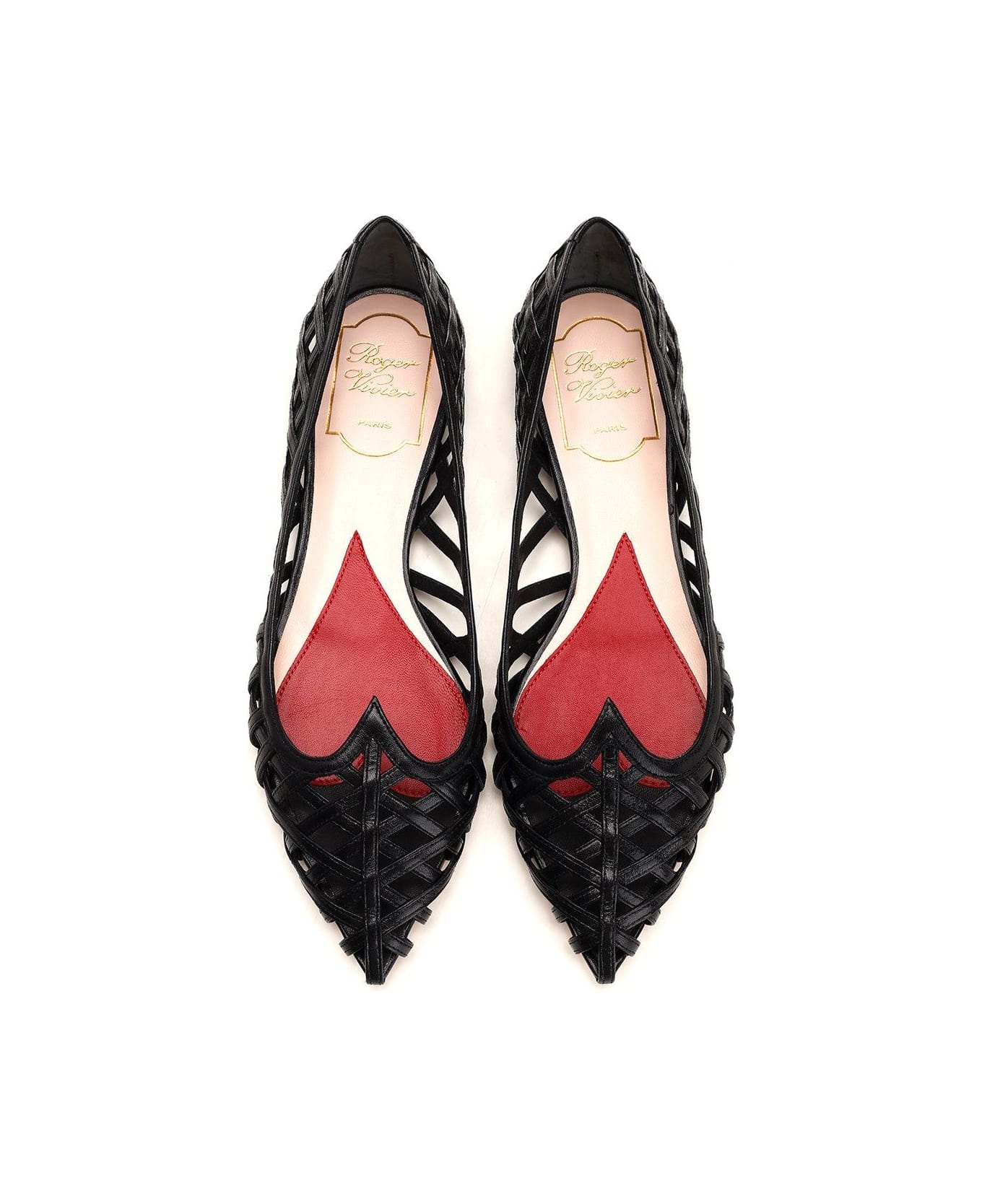 Roger Vivier 'i Love Vivier' Flat Shoes - Black