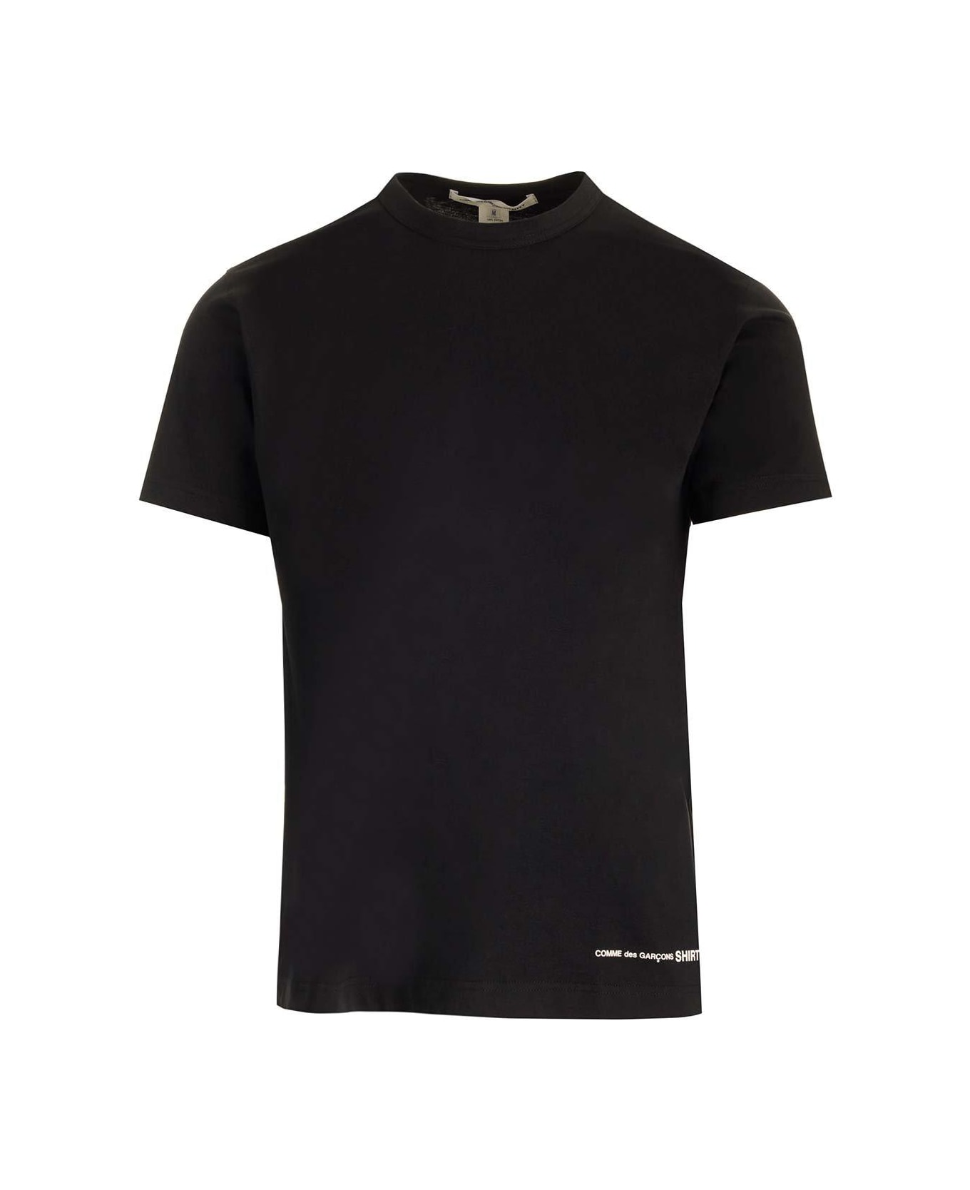 Comme des Garçons Logo Printed Crewneck T-shirt - BLACK