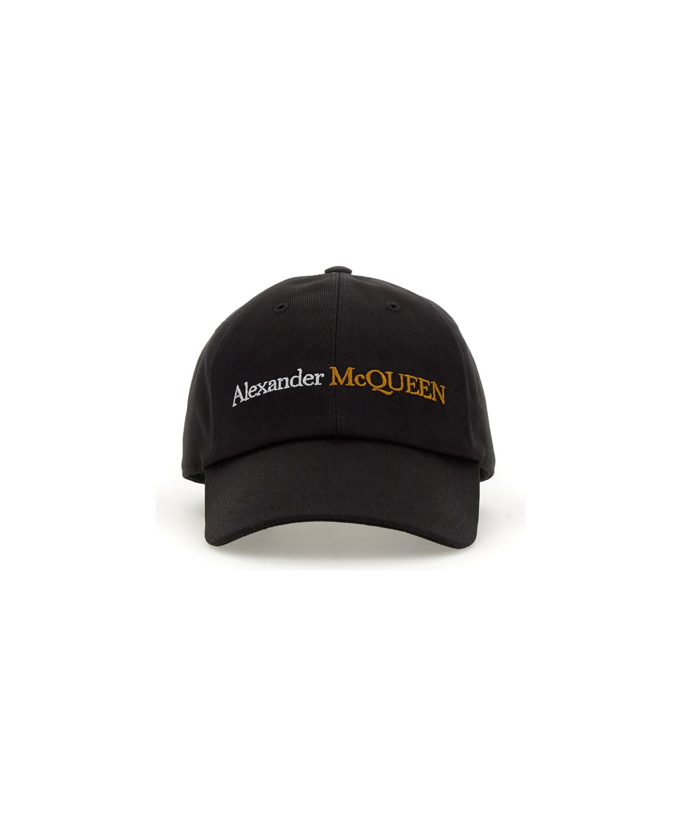 Alexander McQueen Baseball Hat With Logo - BLACK