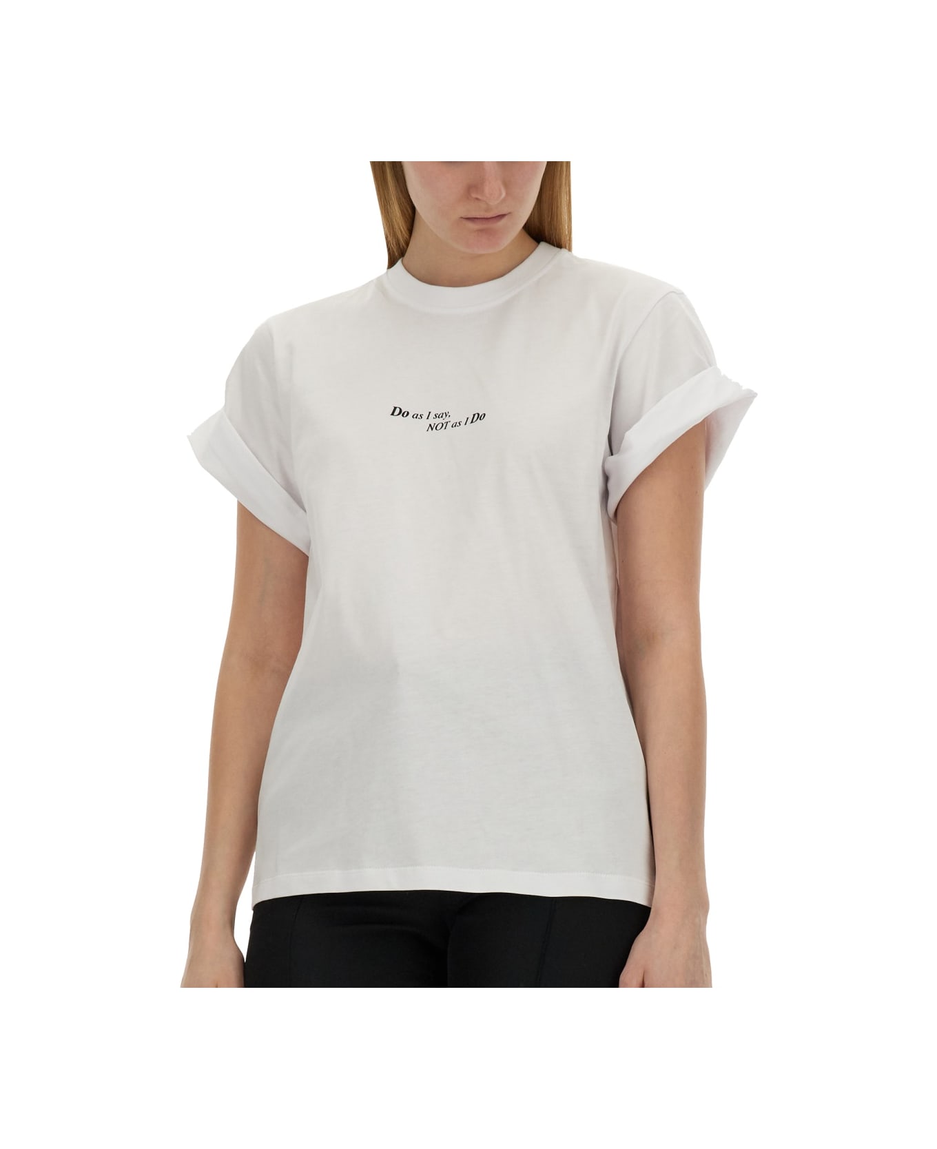 Victoria Beckham Cotton T-shirt - WHITE