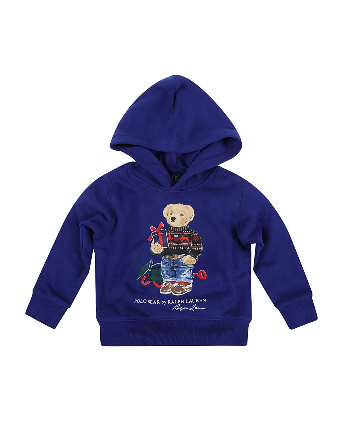 Ralph Lauren Lspohoodm14-knit Shirts Sweatshirt - Sporting Royal Gift Bear