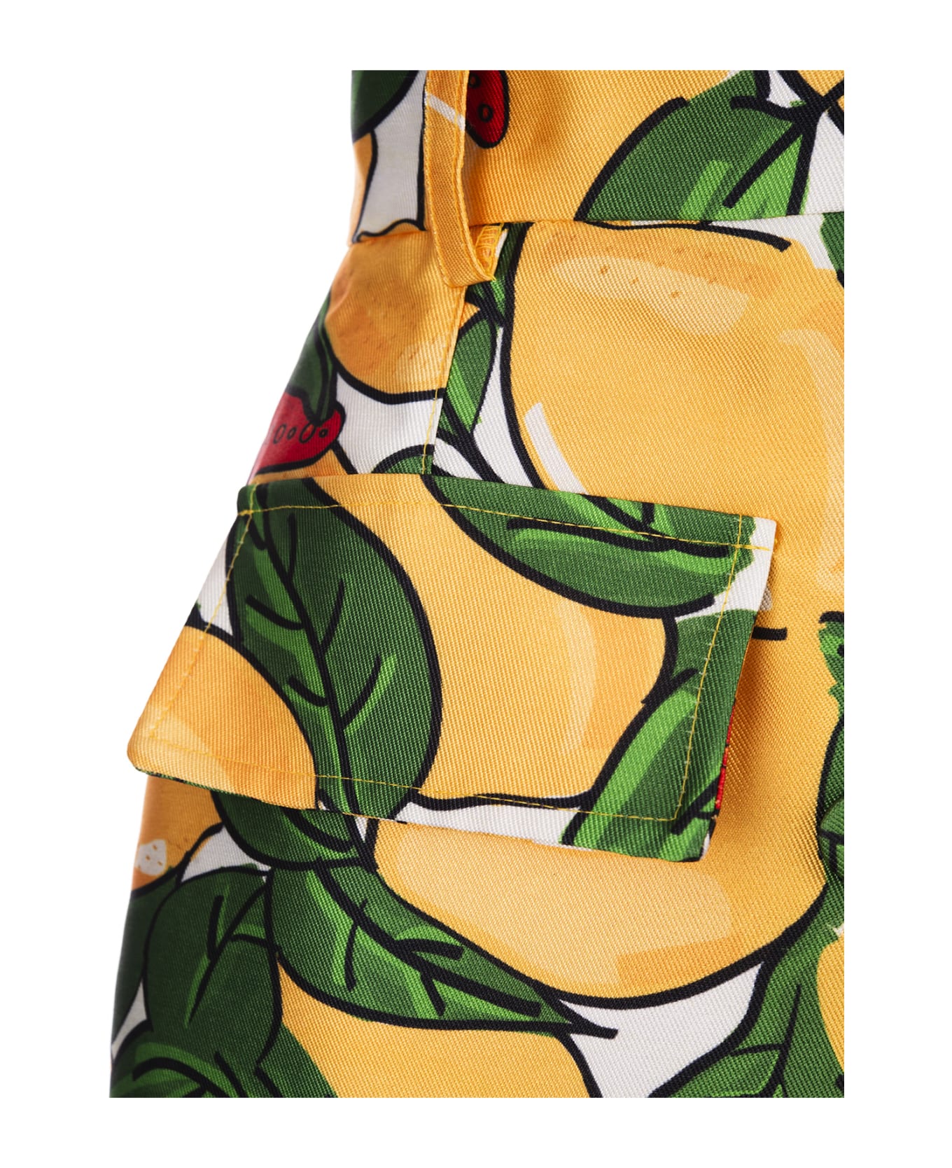 Alessandro Enriquez Short Skirt With Lemons Print - Green