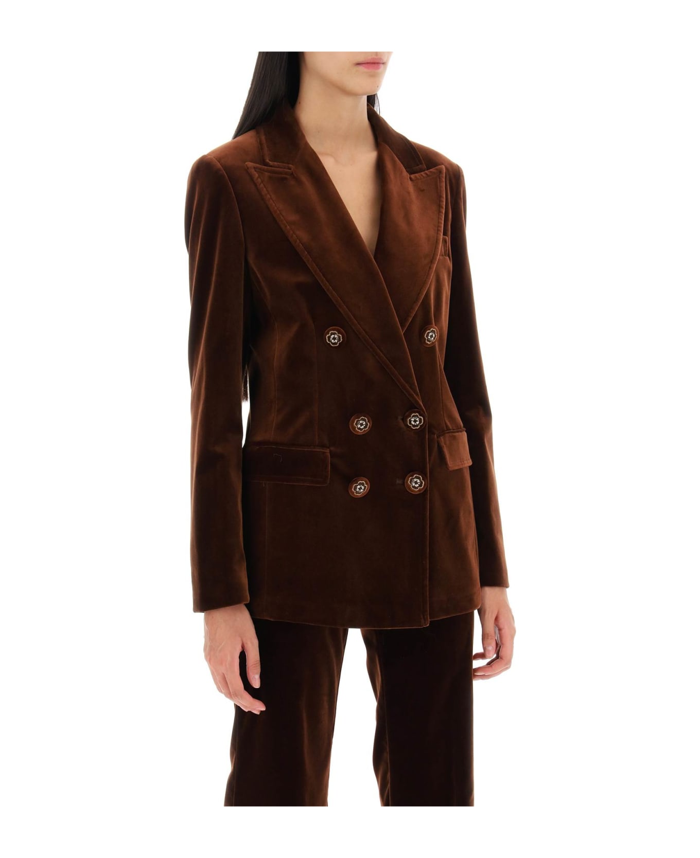 Etro Double-breasted Jacket - BROWN (Brown)