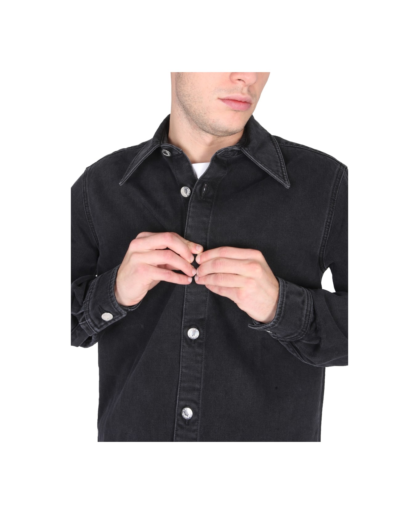 Séfr Regular Fit Shirt "palak" - BLACK