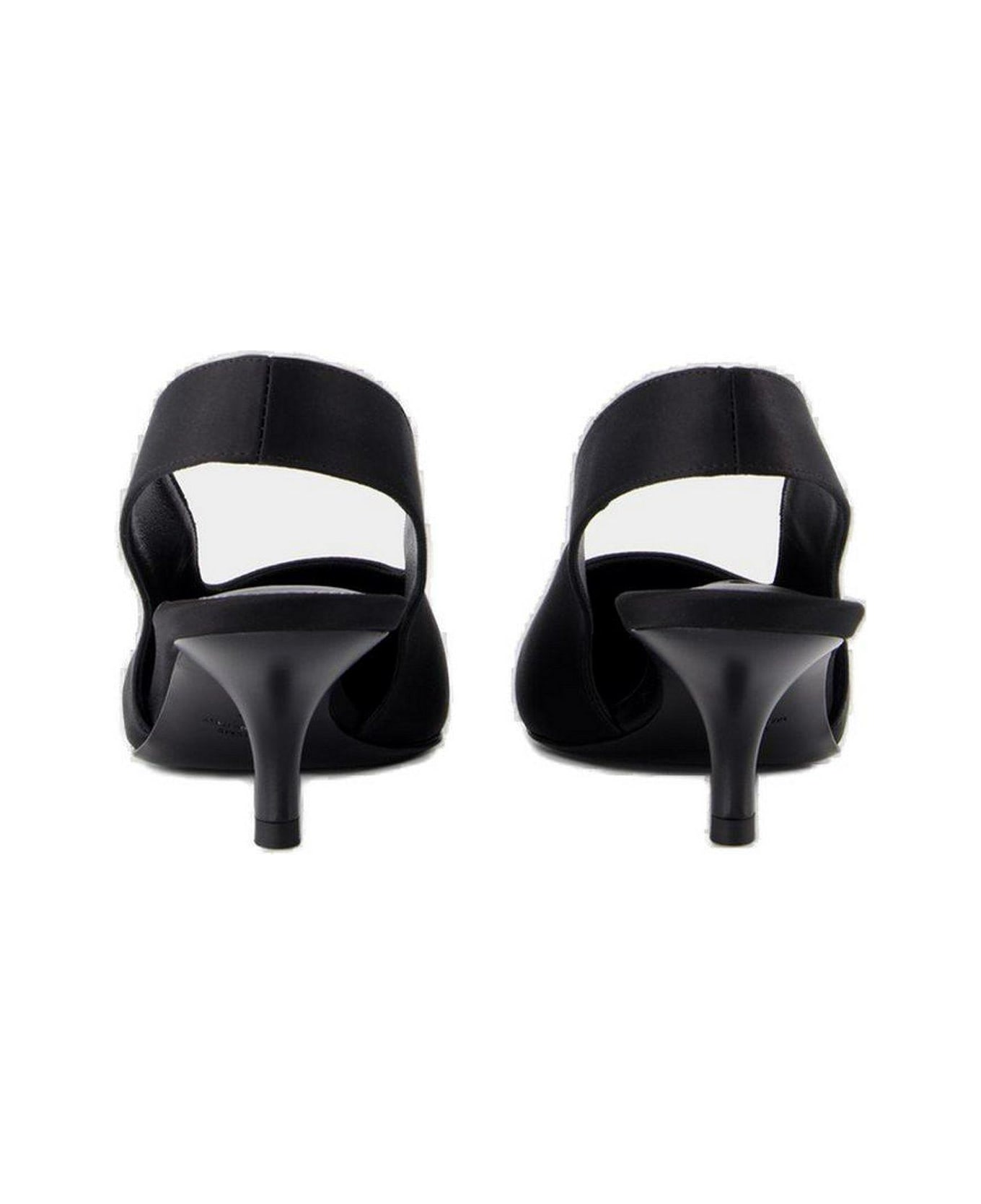 Totême Classic Satin Slingbacks - Black