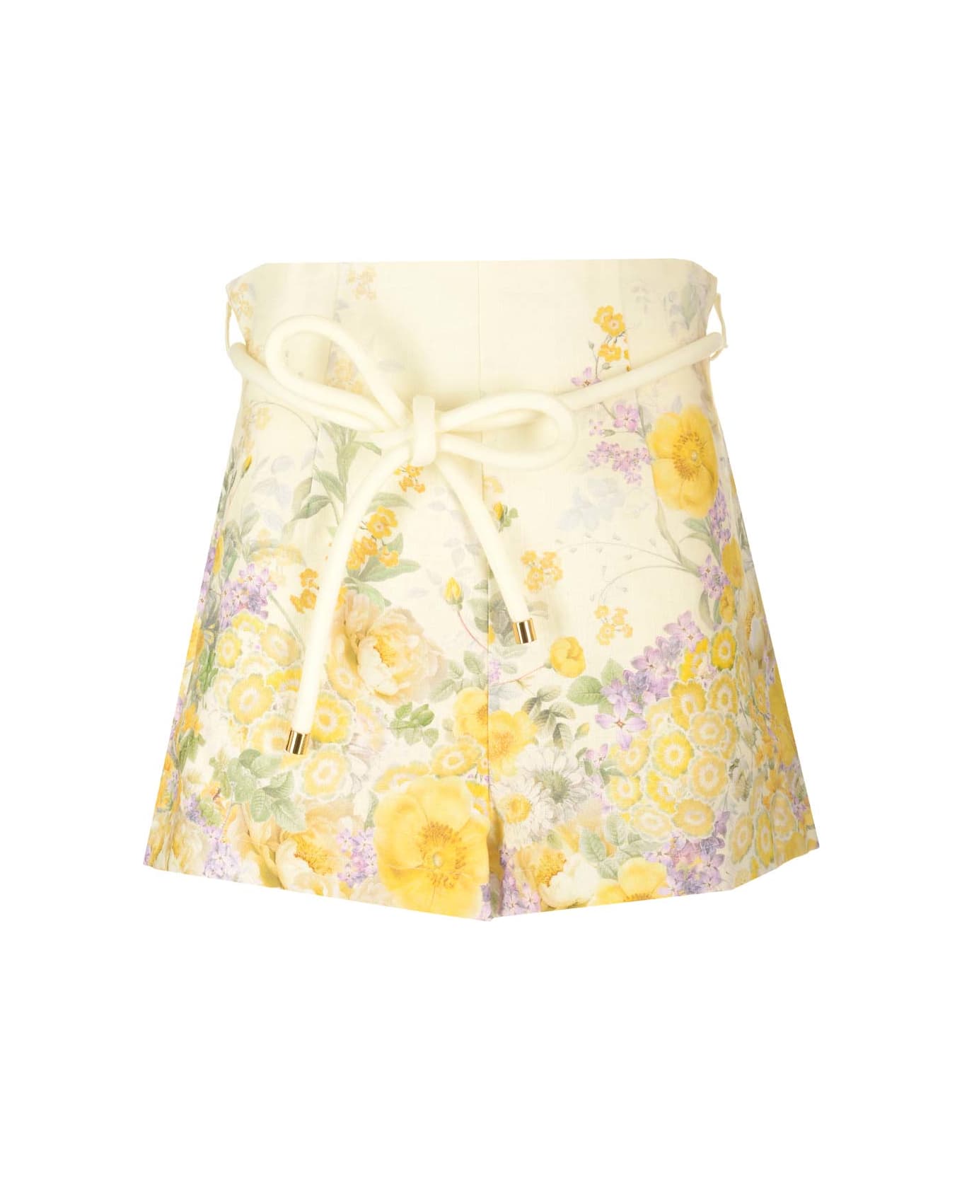 Zimmermann 'harmony' Shorts With Floral Print